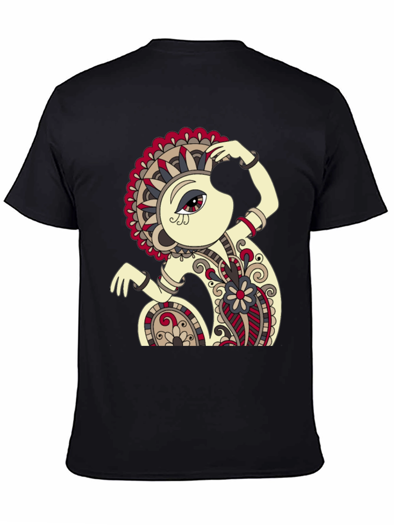 Abstract Monkey Art Black T-Shirt