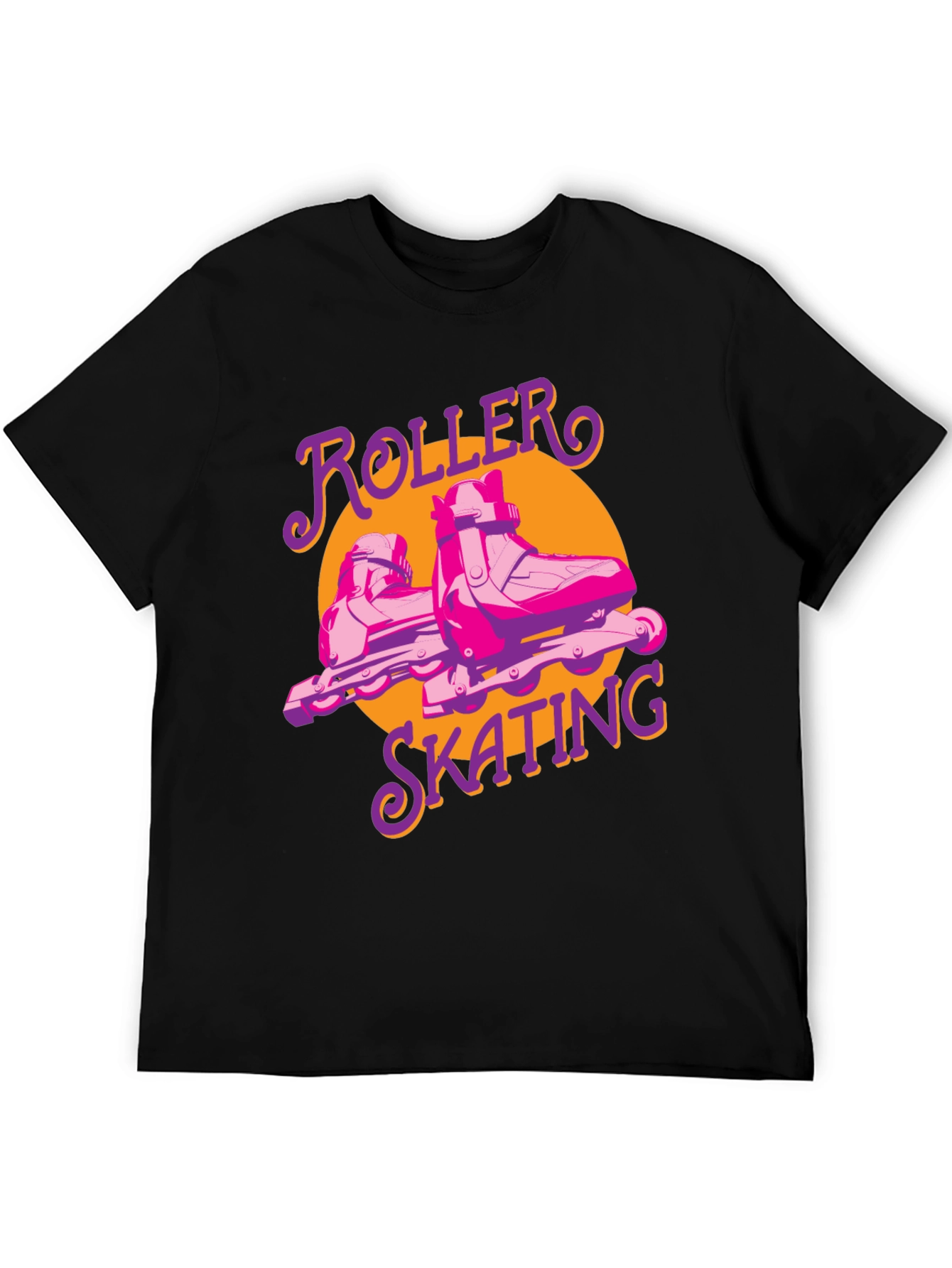 Retro Roller Skating T-Shirt Black
