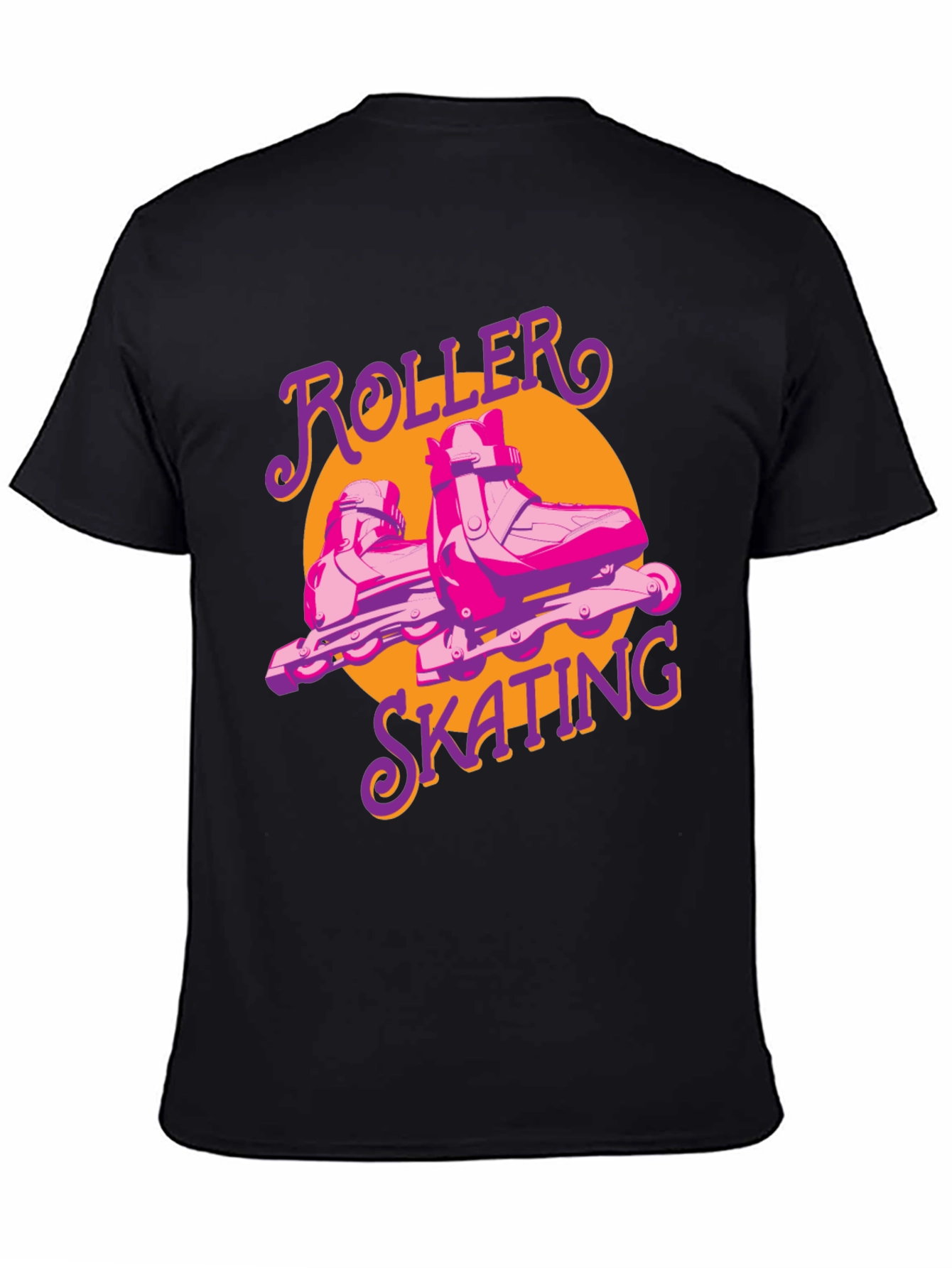 Retro Roller Skating T-Shirt Black