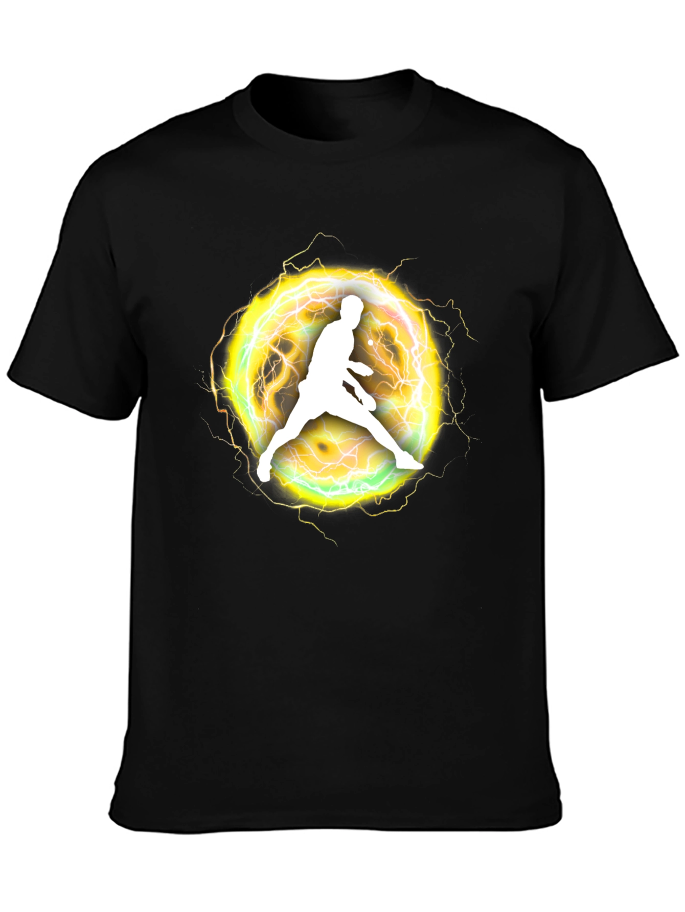Electric Athlete Graphic Black T-Shirt