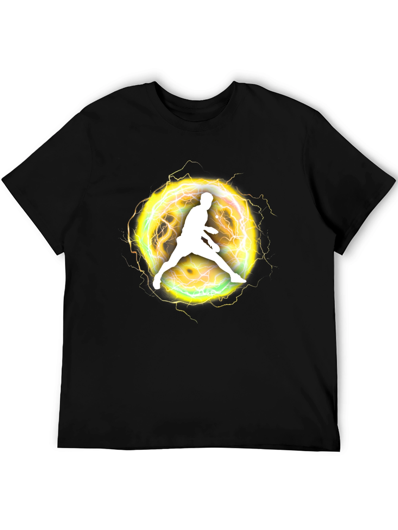 Electric Athlete Graphic Black T-Shirt
