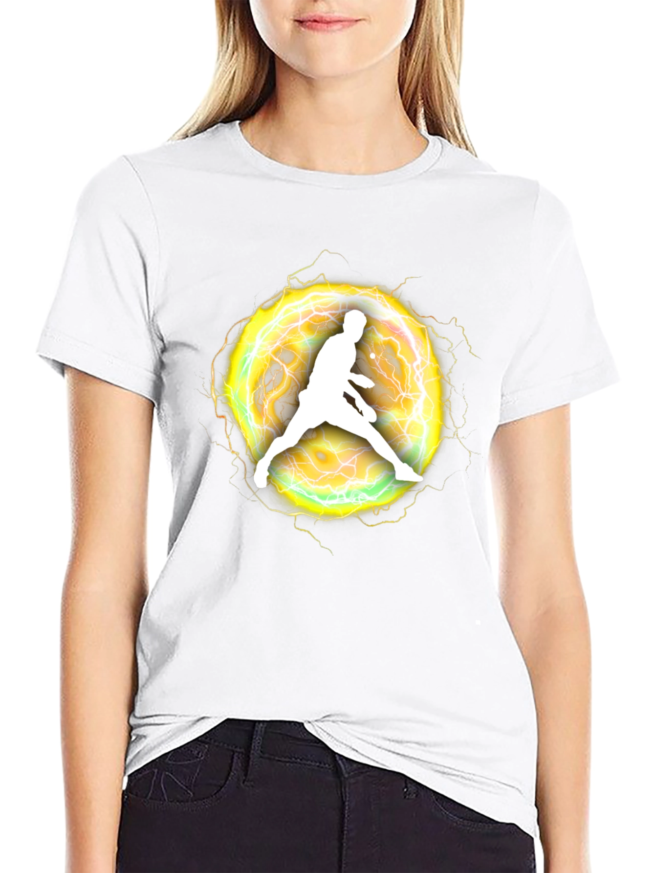 Electric Athlete Graphic Black T-Shirt