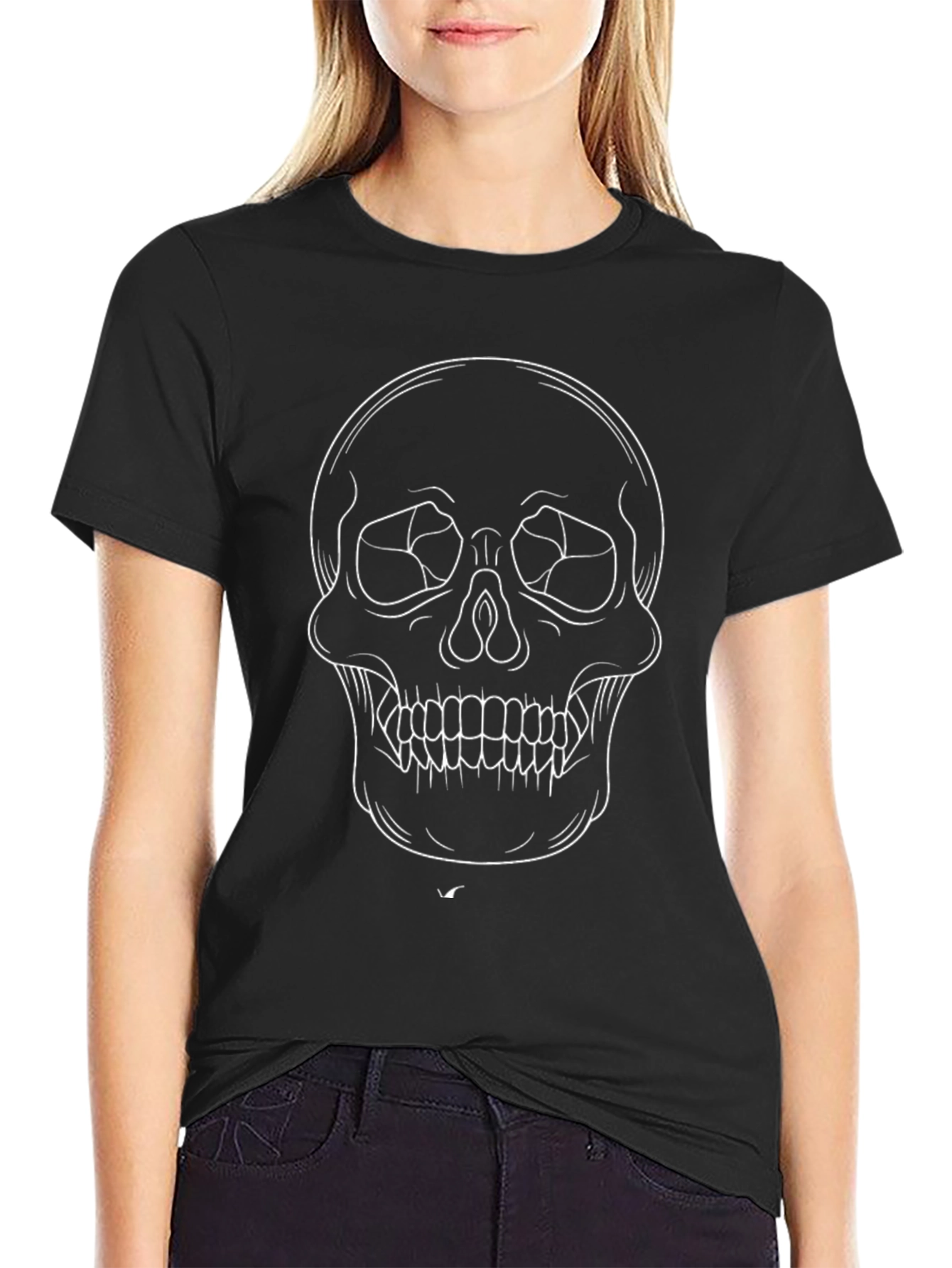 Skull Graphic Black Tee - Stylish & Edgy