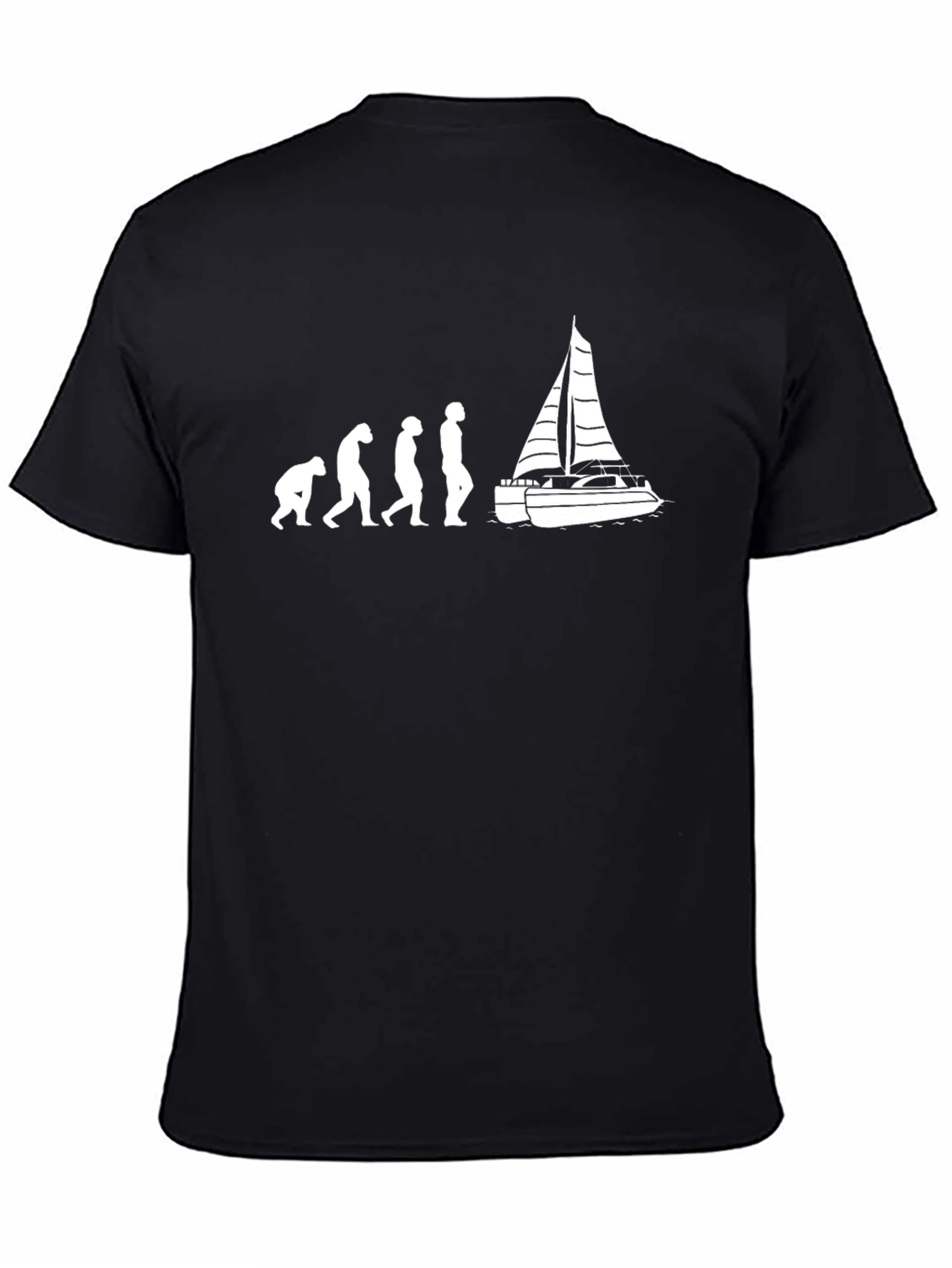 Evolution to Sailing T-Shirt - Black Crew Neck