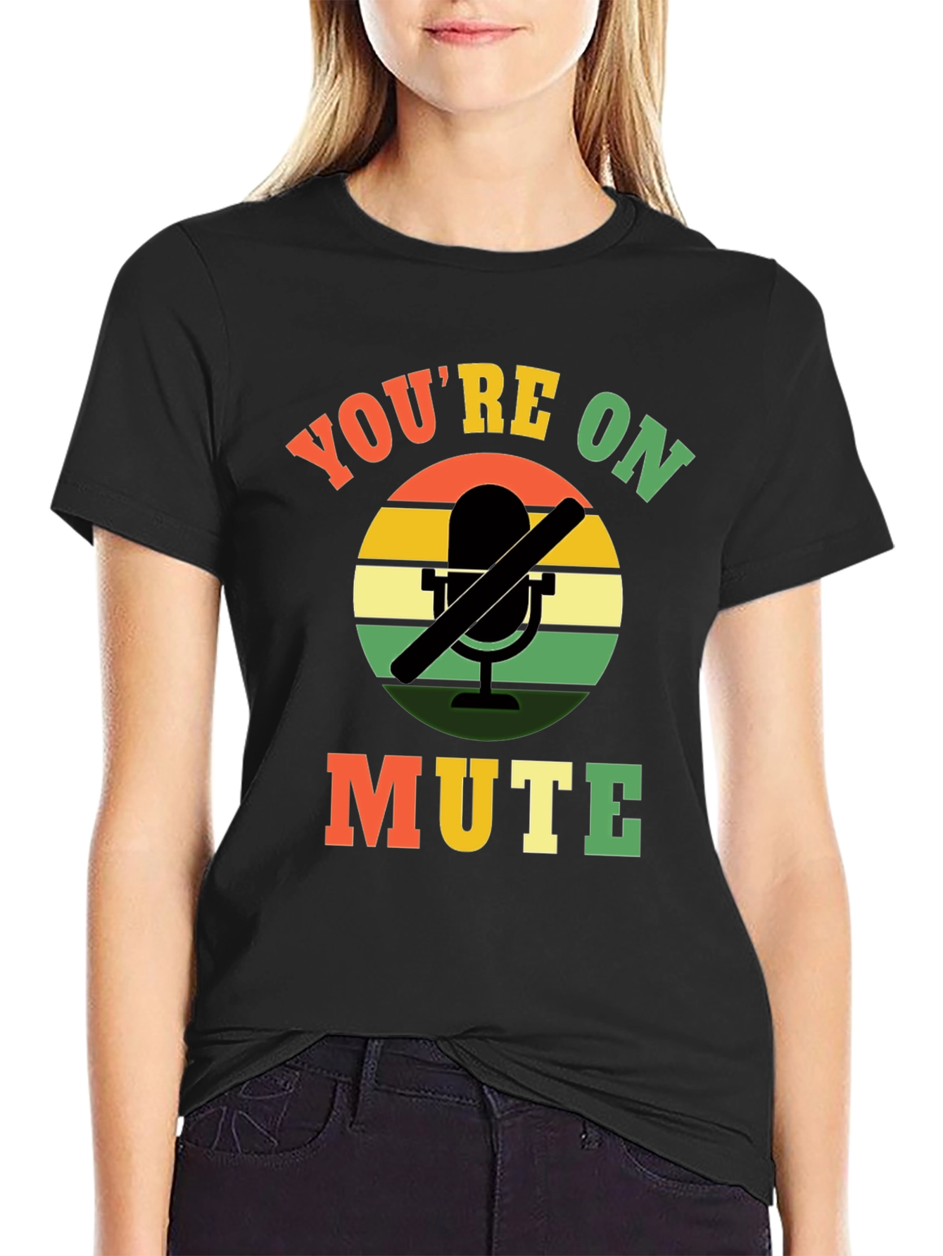 Youre On Mute Graphic Tee - Black