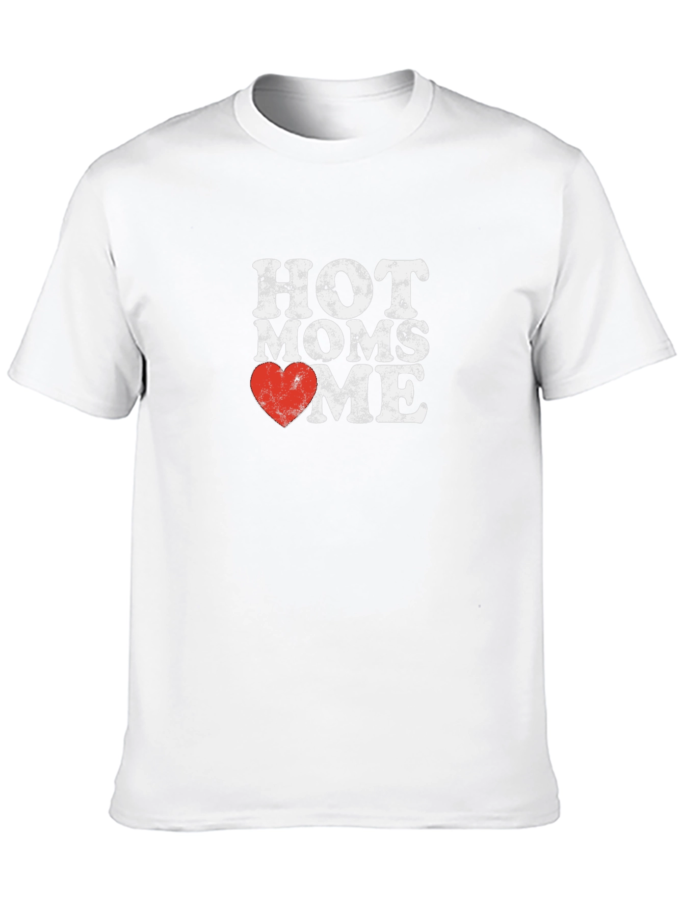 Hot Moms Heart Me Black Graphic T-Shirt
