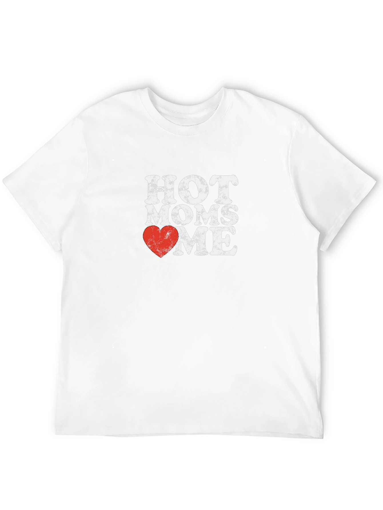 Hot Moms Heart Me Black Graphic T-Shirt