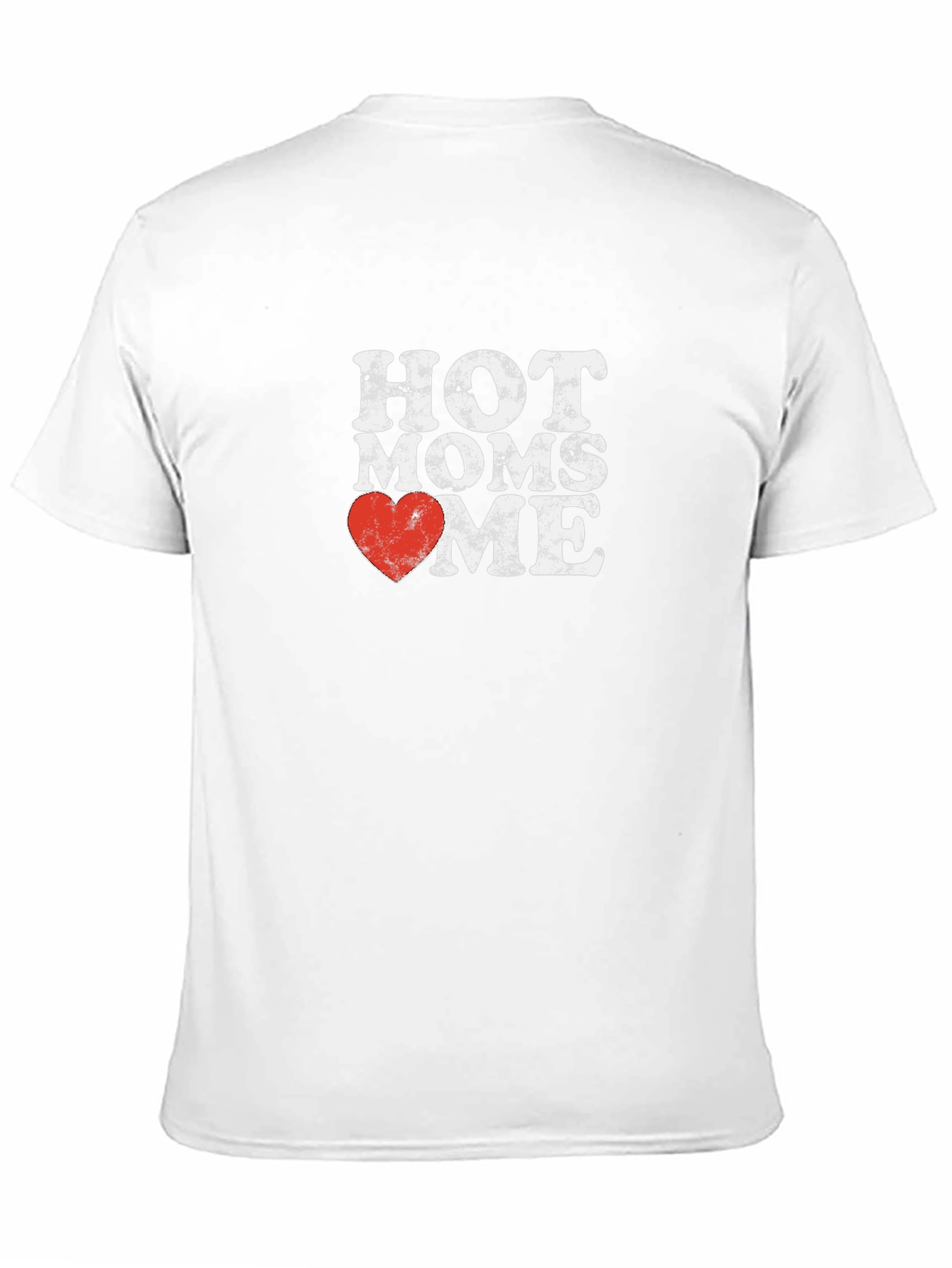 Hot Moms Heart Me Black Graphic T-Shirt