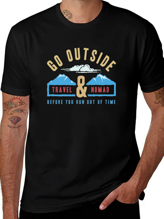 Go Outside Graphic Tee - Travel & Nomad Adventure Shirt