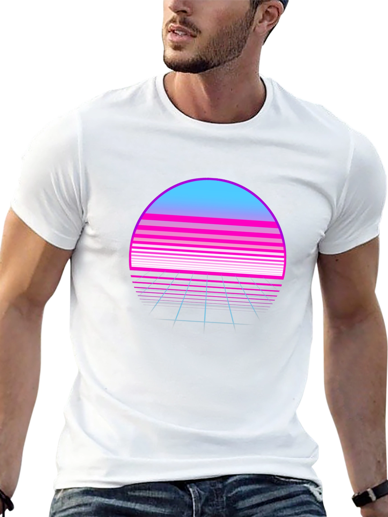 Retro Wave Sunset T-Shirt - Synthwave Style