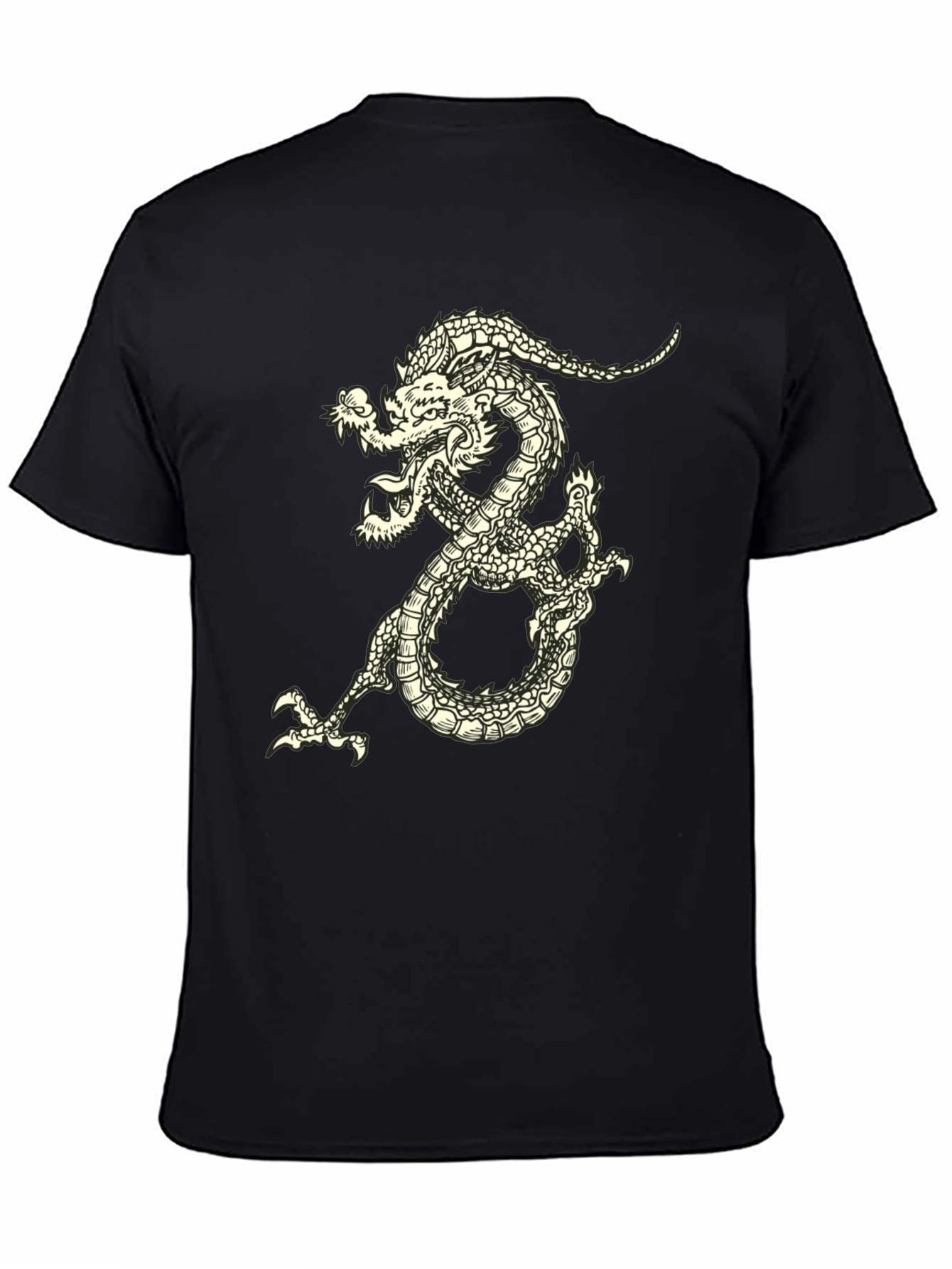 Dragon Graphic Tee - Black Short Sleeve