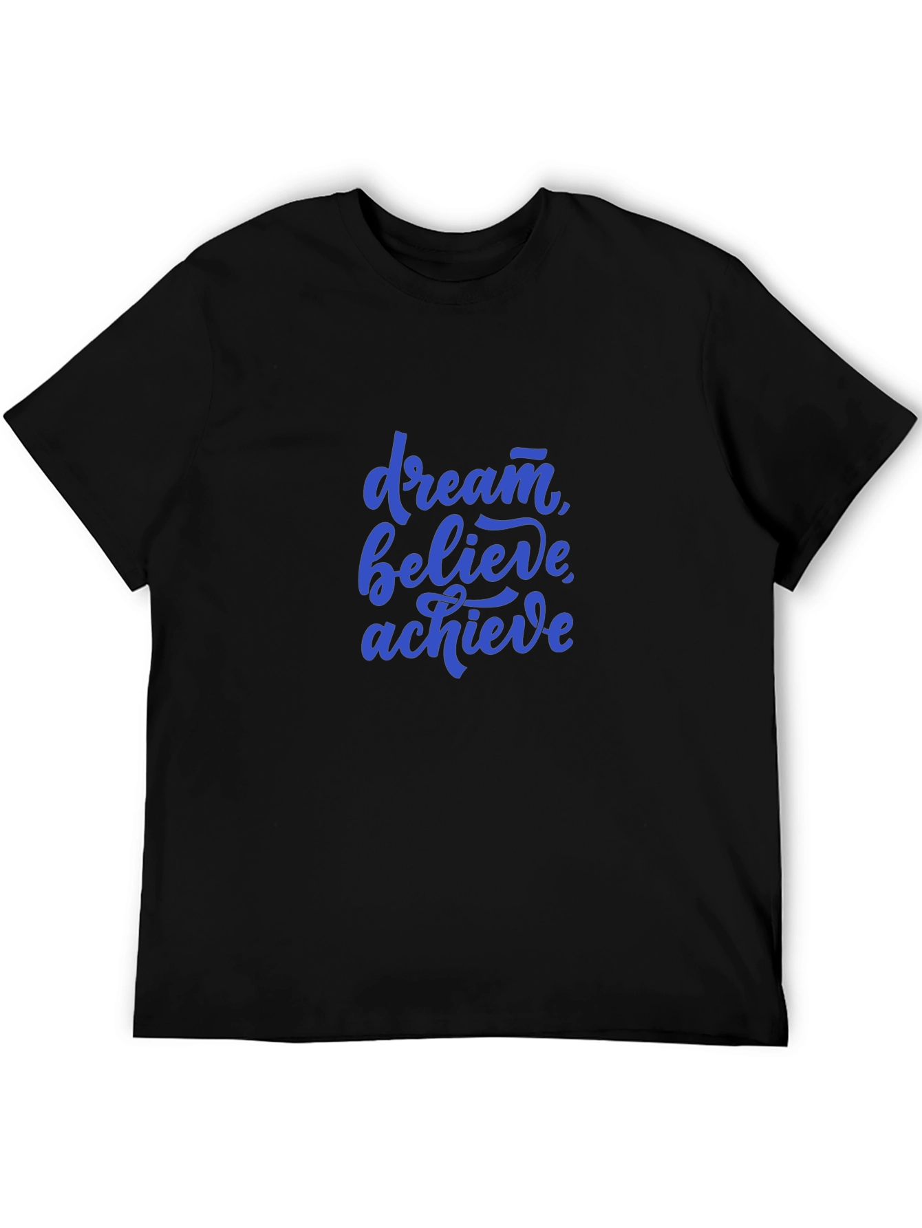Dream Believe Achieve Black Graphic Tee