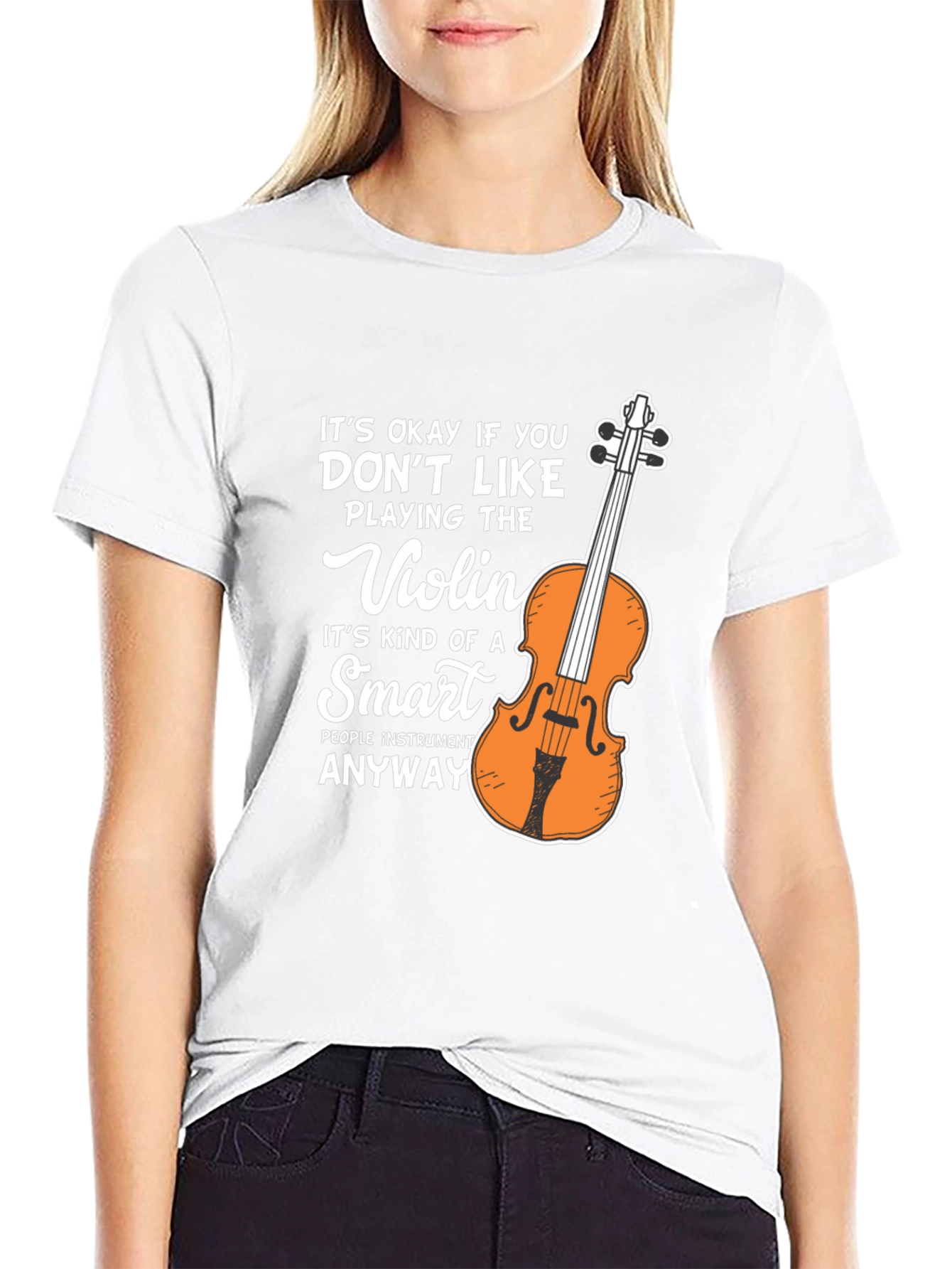 Funny Violin T-Shirt Smart People Instrument Musician Tee