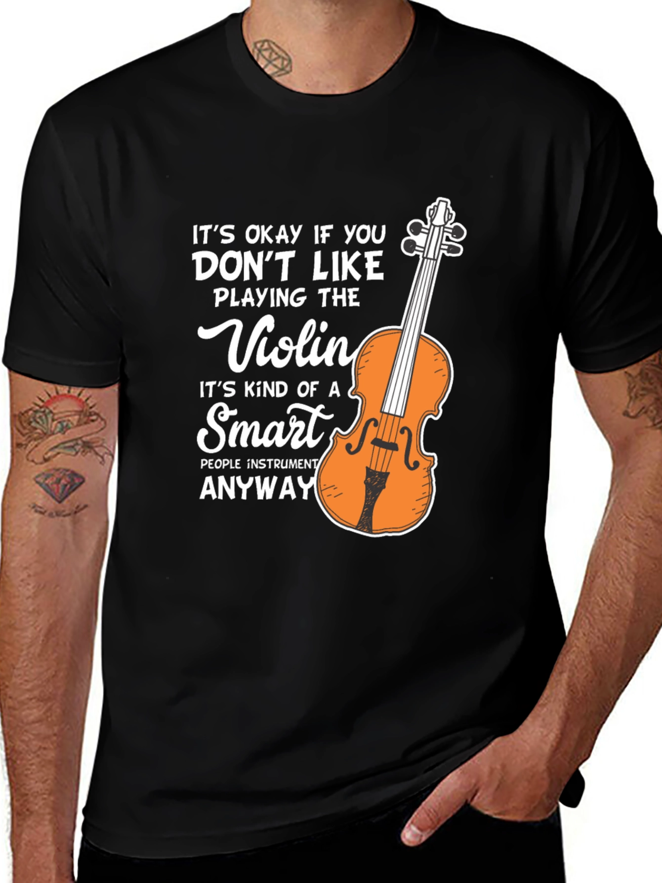 Funny Violin T-Shirt Smart People Instrument Musician Tee
