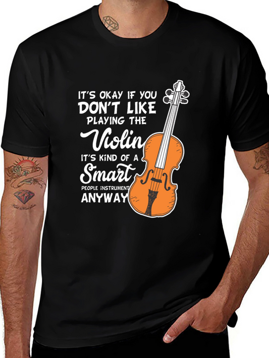 Funny Violin T-Shirt Smart People Instrument Musician Tee