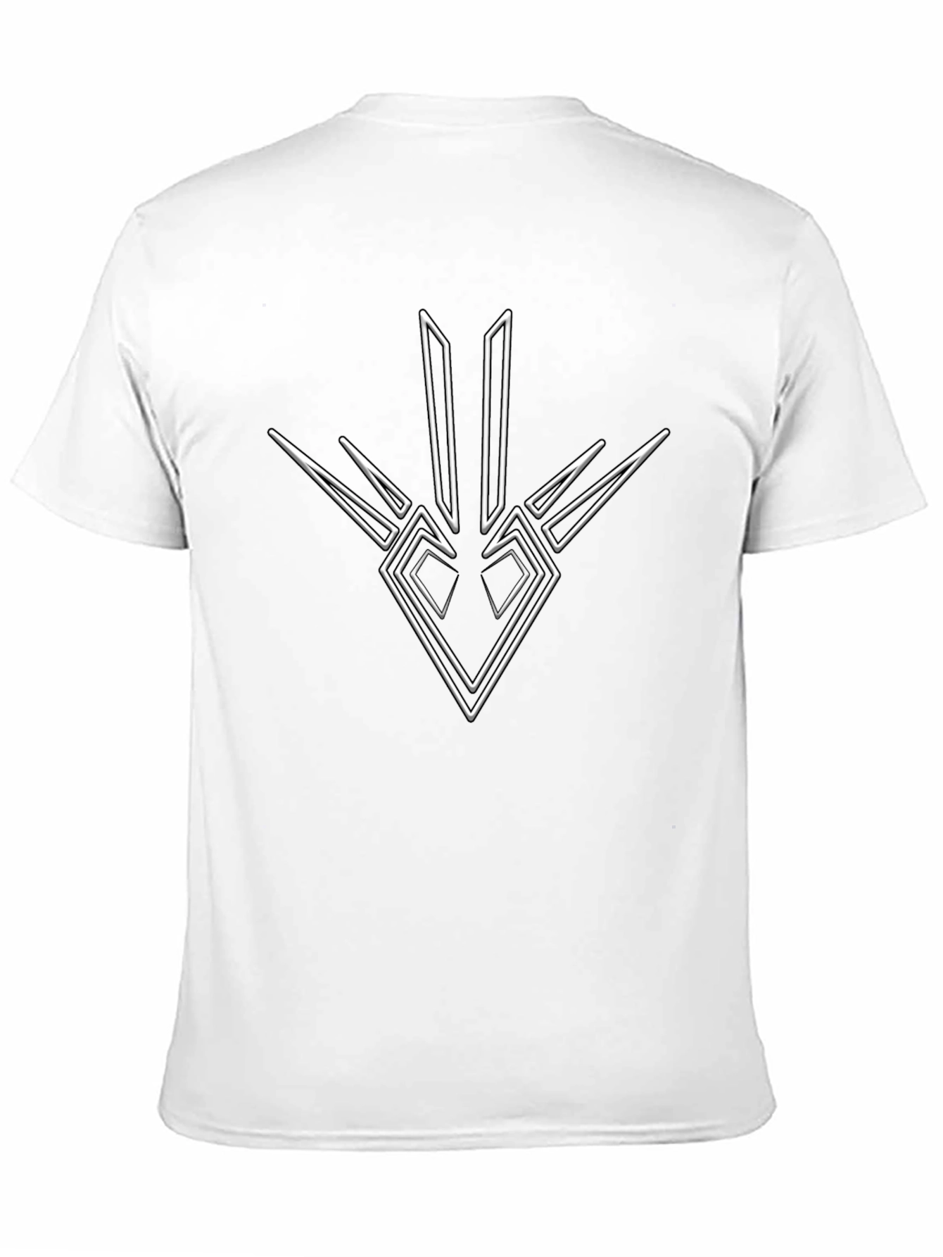 Geometric Graphic Print Black T-Shirt