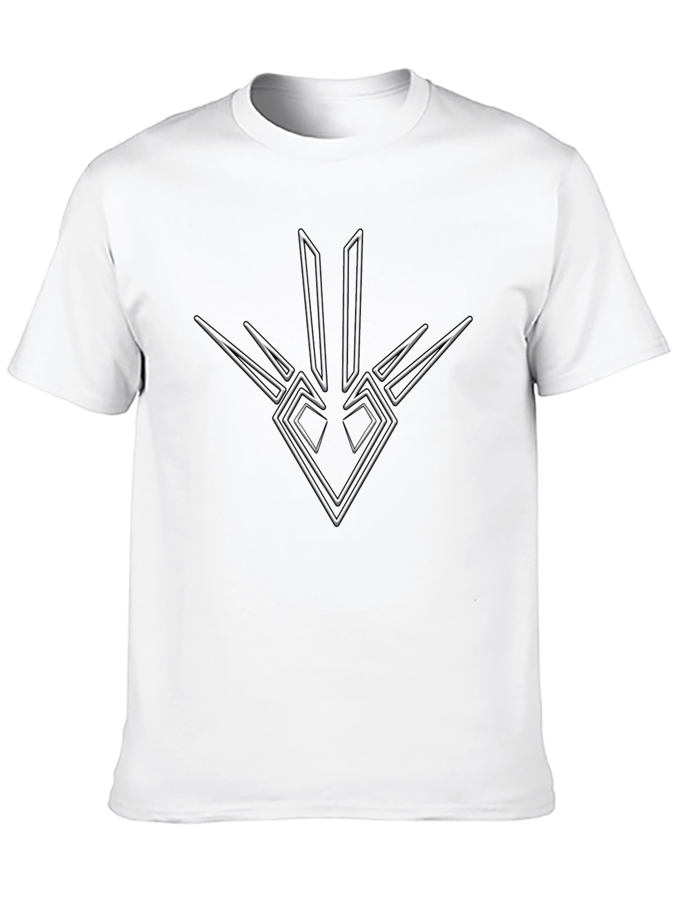 Geometric Graphic Print Black T-Shirt