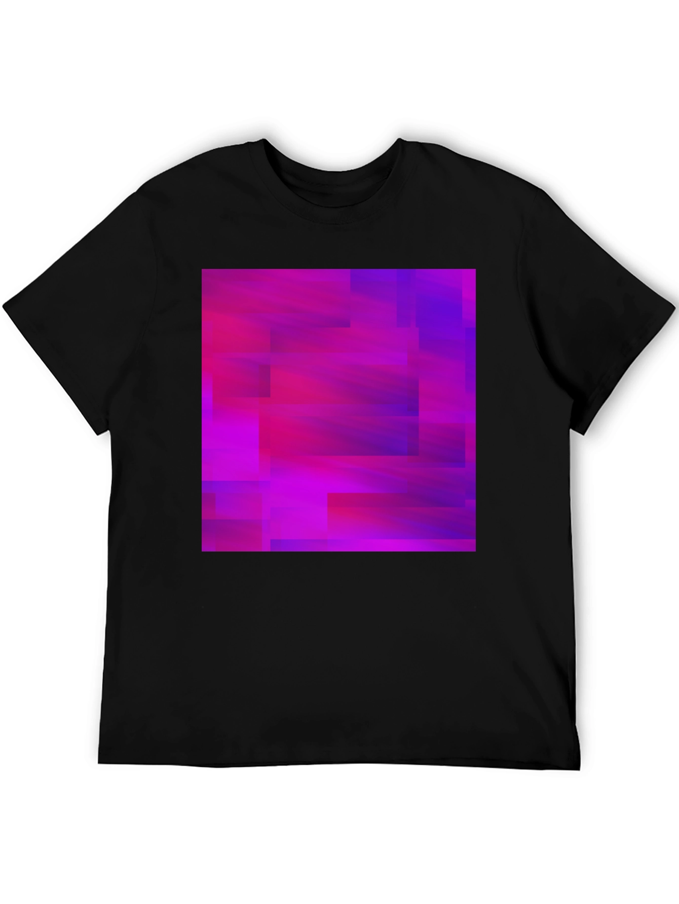 Abstract Geometric Pink & Purple Graphic Tee