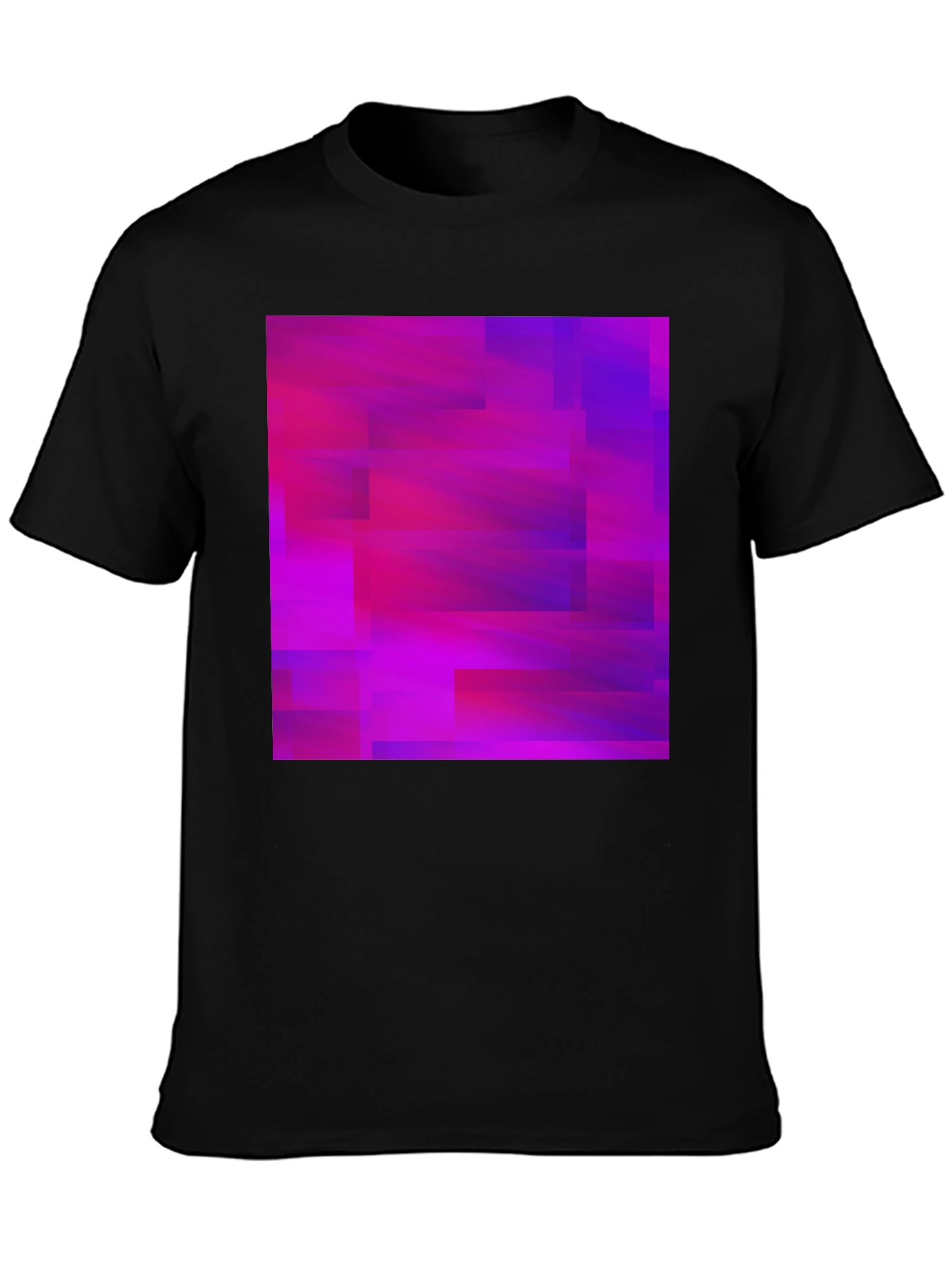 Abstract Geometric Pink & Purple Graphic Tee