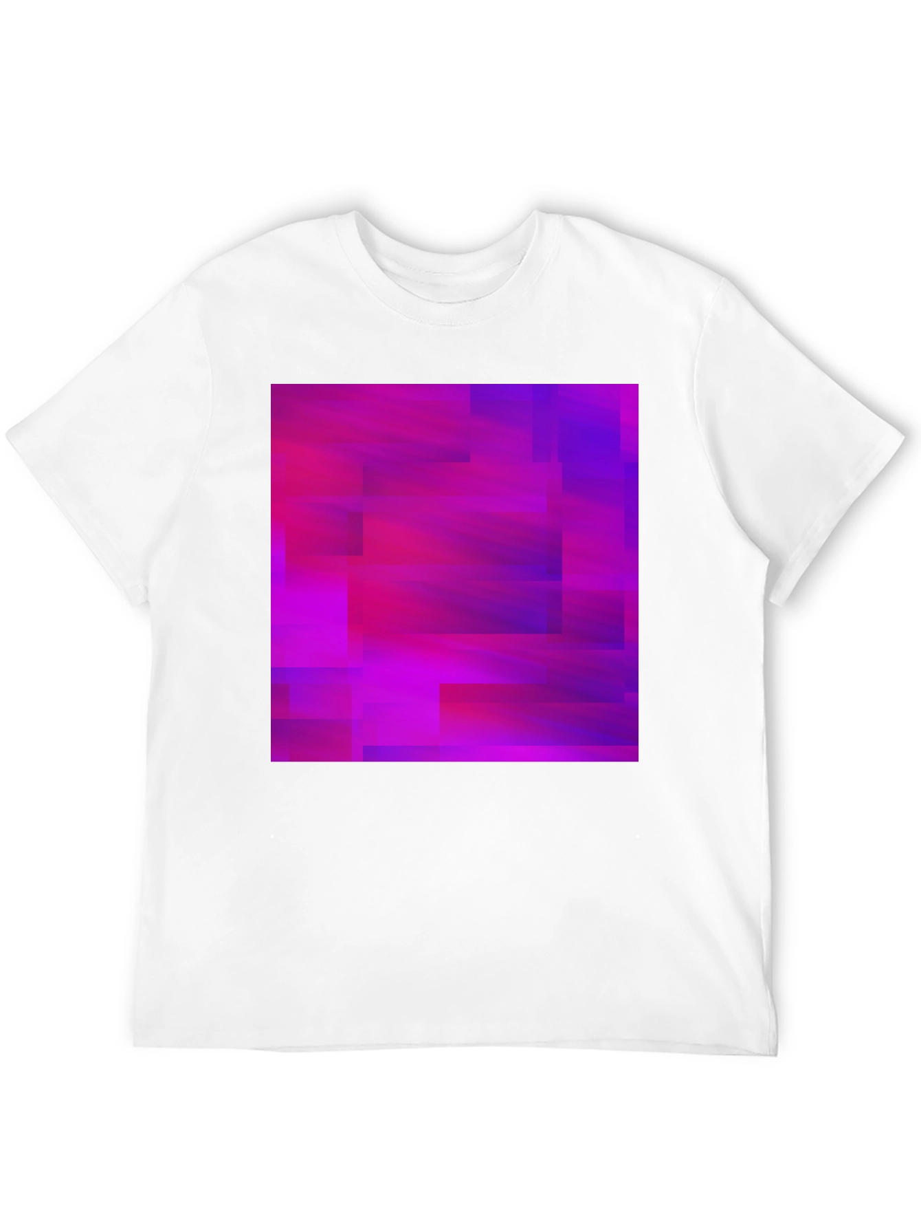Abstract Geometric Pink & Purple Graphic Tee