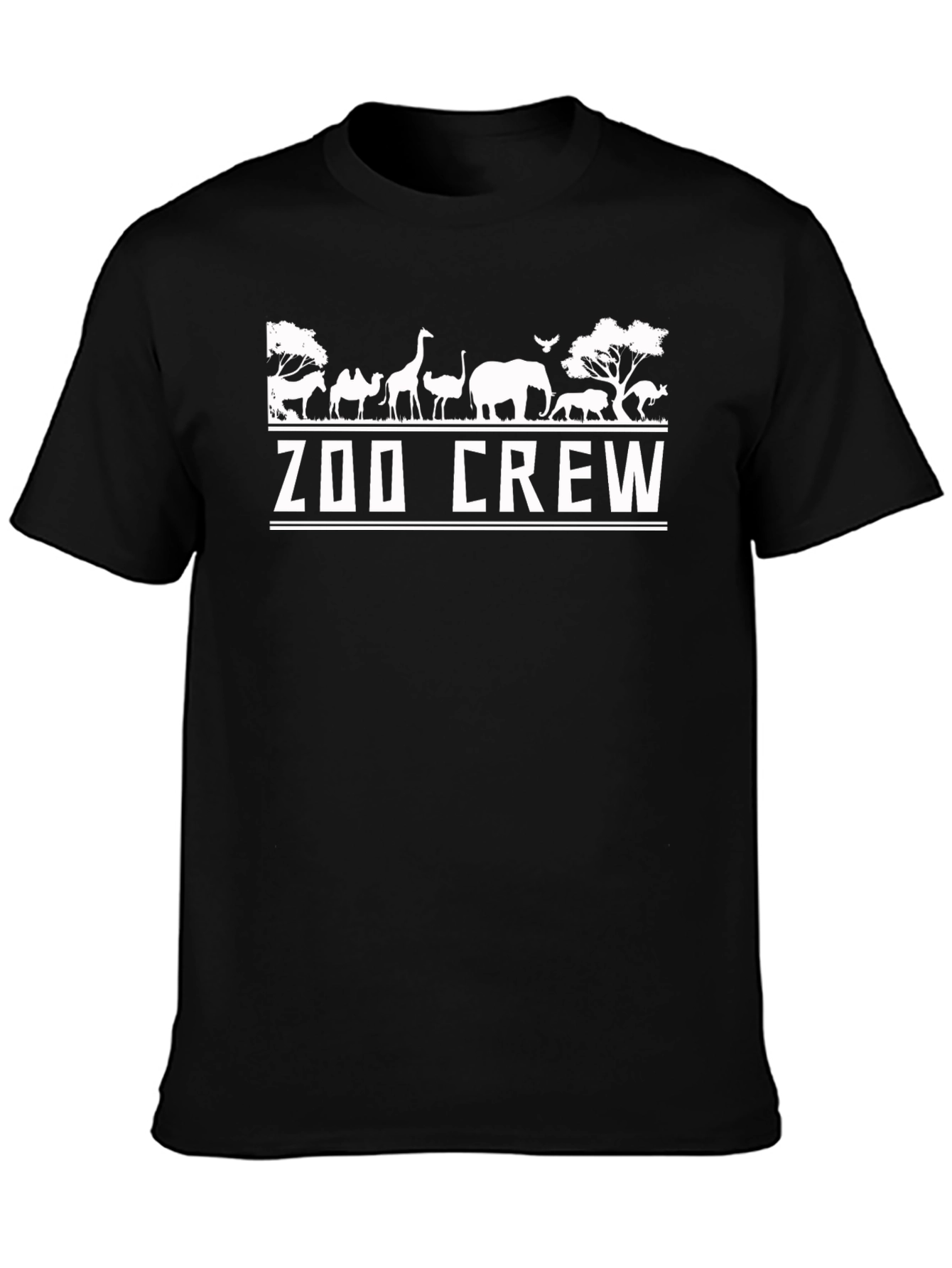Zoo Crew Black T-Shirt - Animal Safari Design