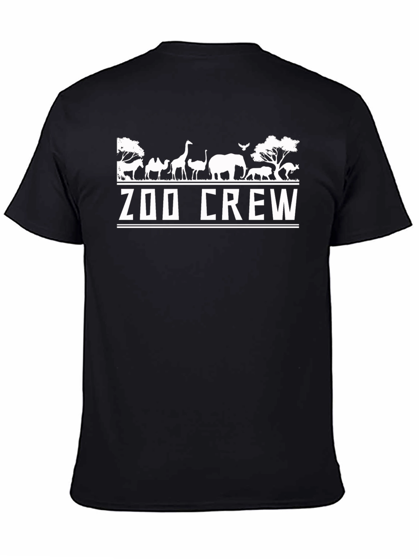 Zoo Crew Black T-Shirt - Animal Safari Design