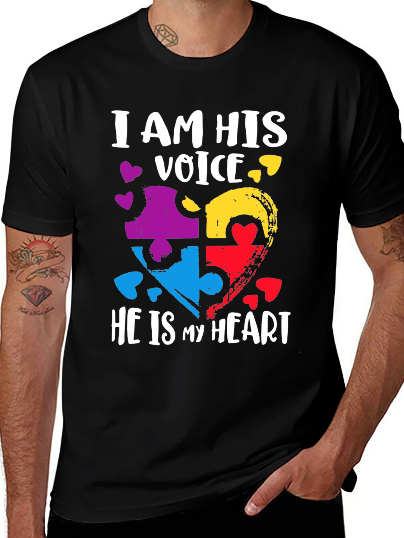 Autism Awareness Heart Puzzle T-Shirt