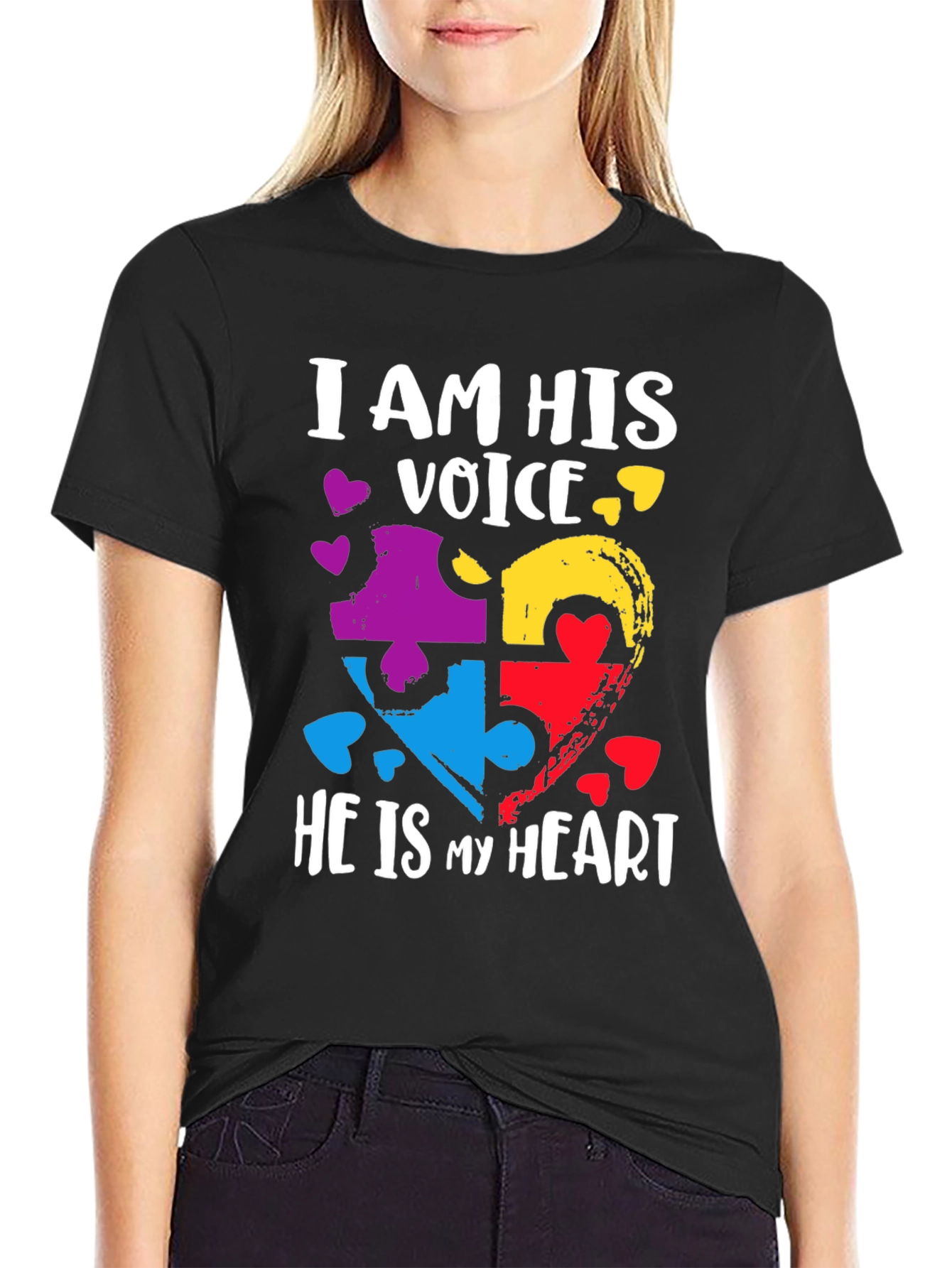 Autism Awareness Heart Puzzle T-Shirt