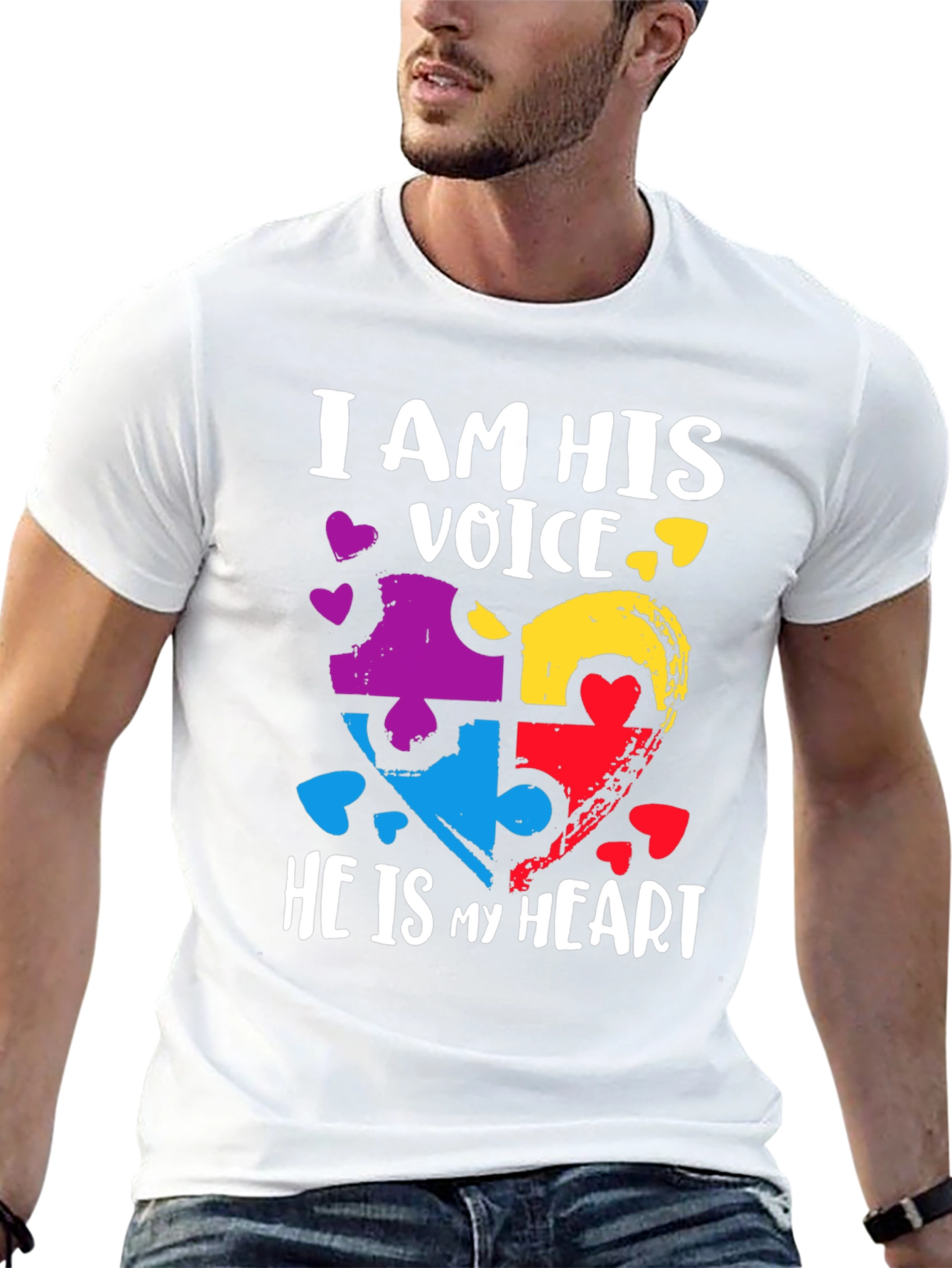Autism Awareness Heart Puzzle T-Shirt