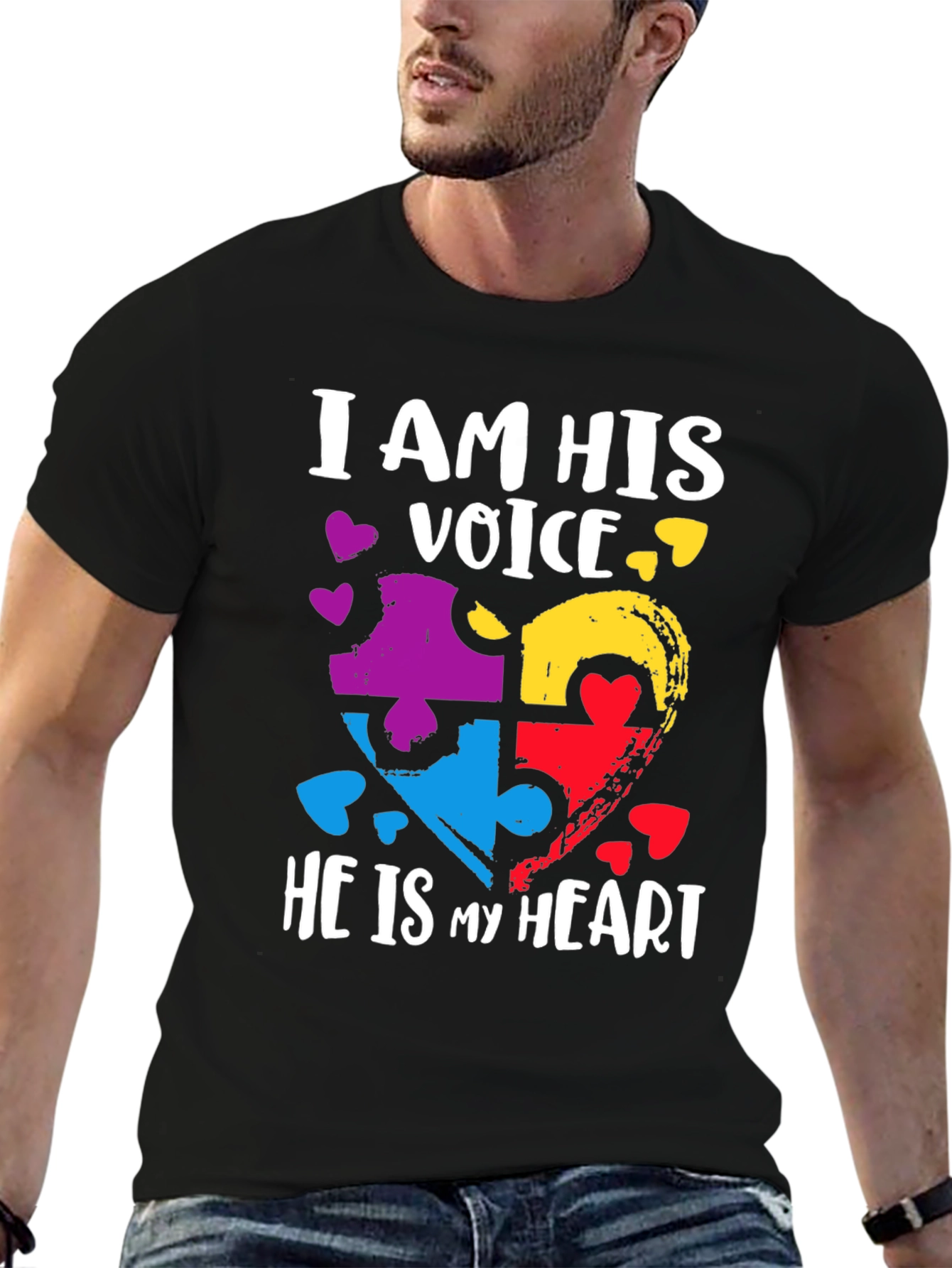 Autism Awareness Heart Puzzle T-Shirt