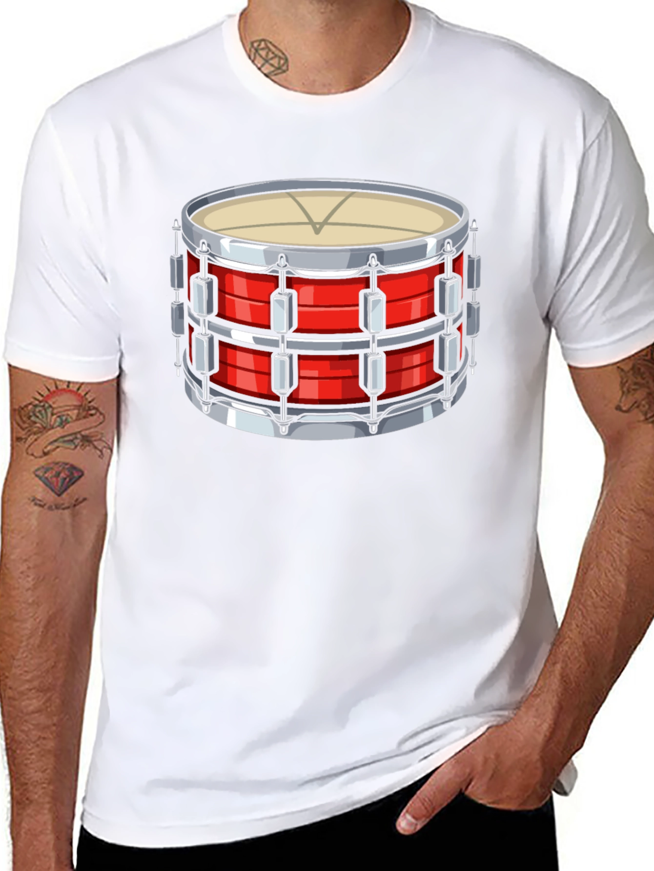 Drum Graphic T-Shirt - Music Lover Tee