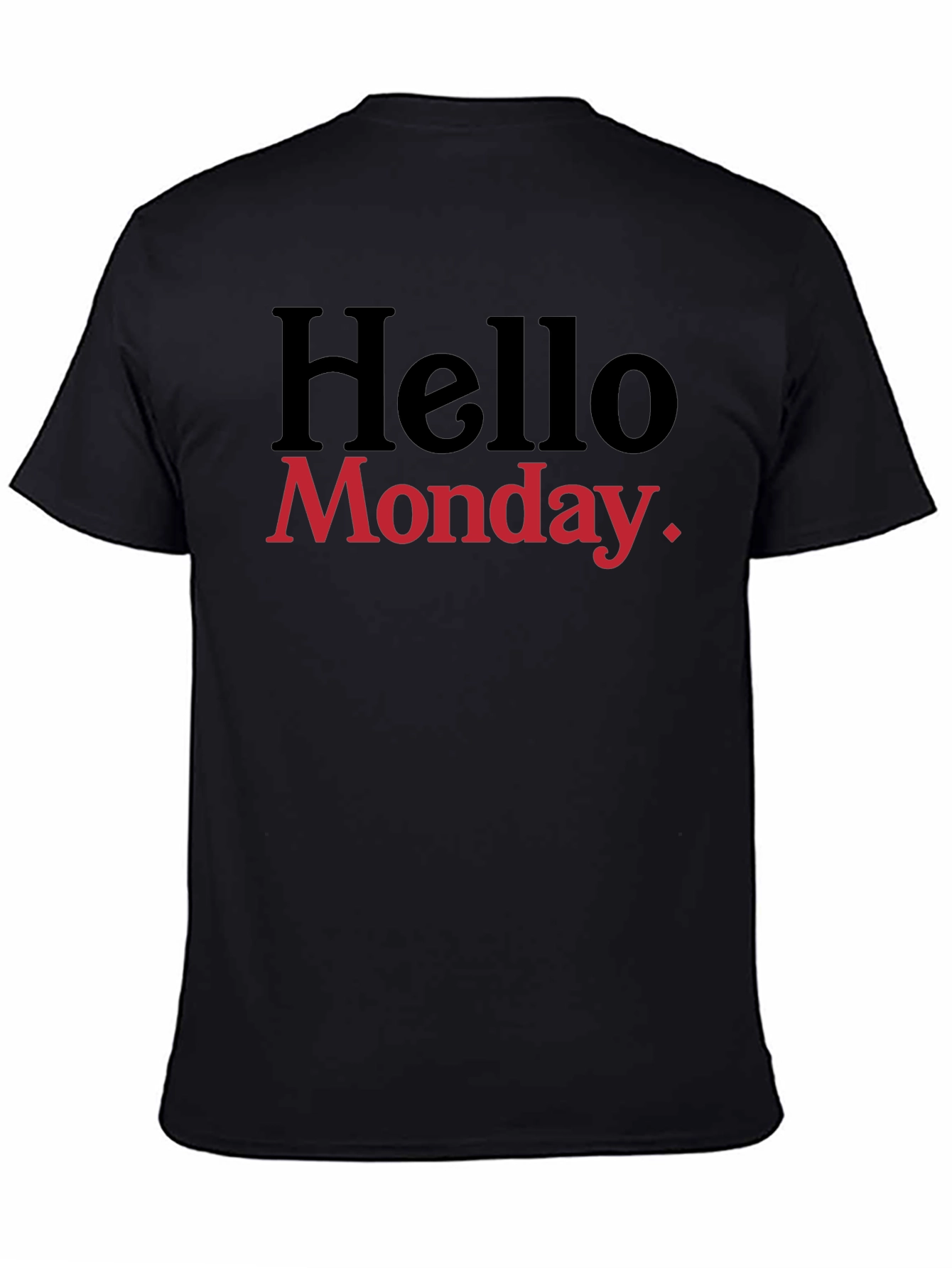 Hello Monday. Graphic T-Shirt - Black