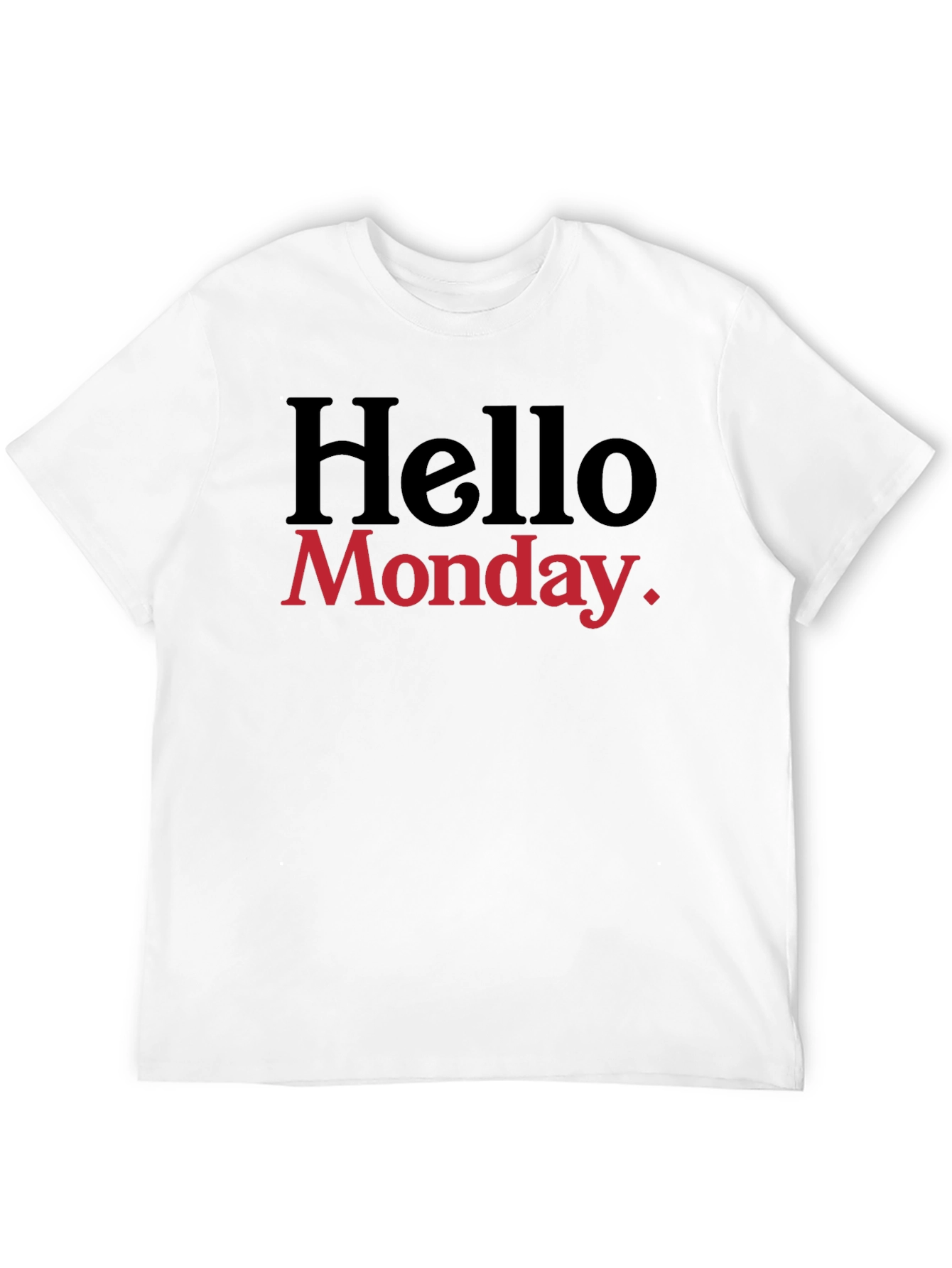 Hello Monday. Graphic T-Shirt - Black