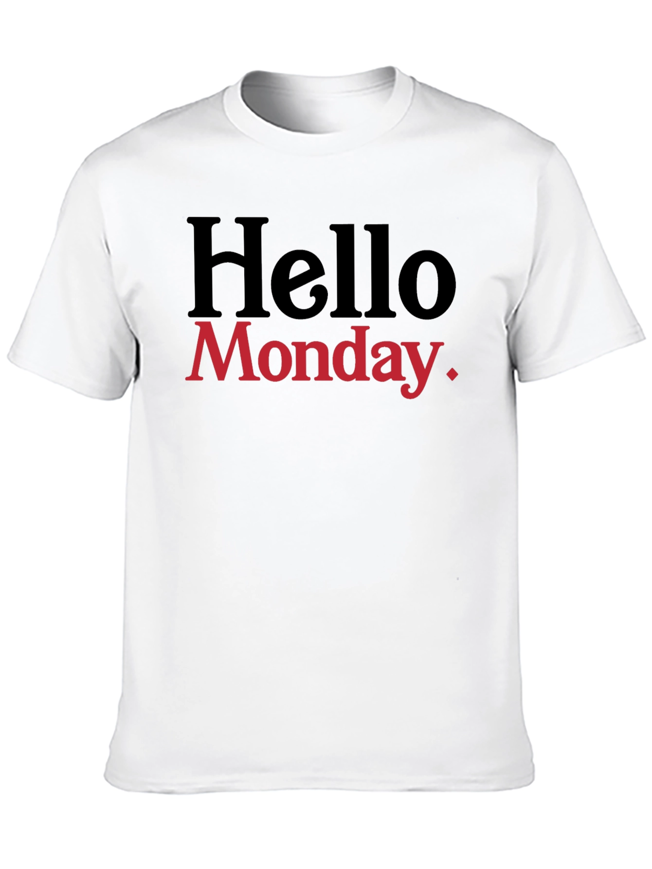 Hello Monday. Graphic T-Shirt - Black
