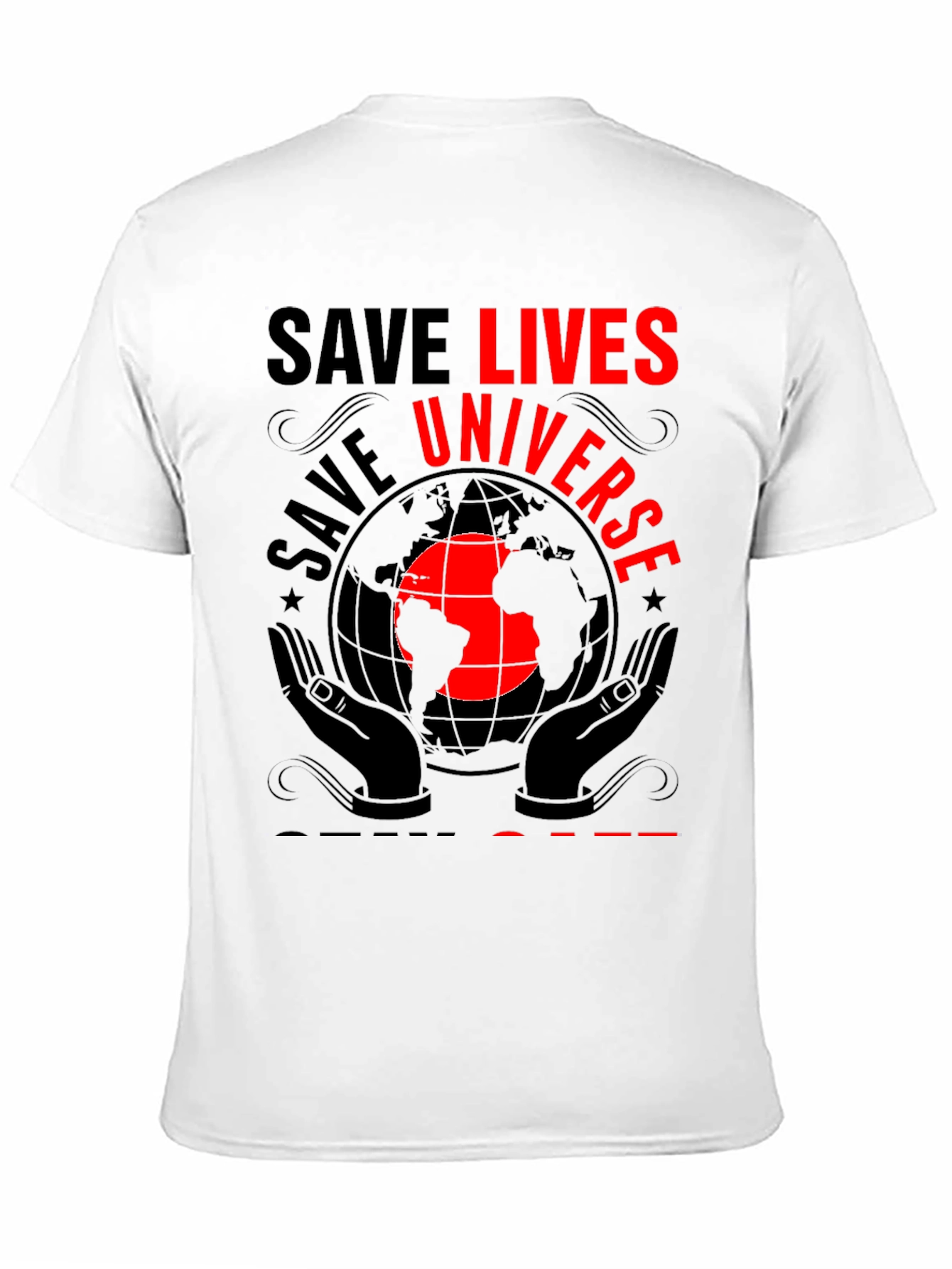 Save Lives Universe Black Graphic Tee