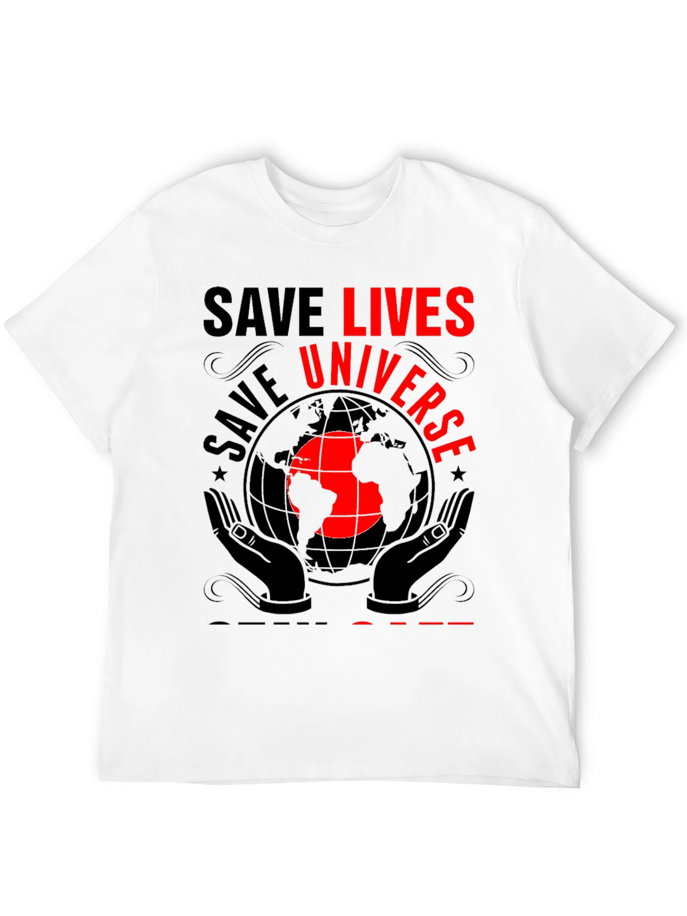 Save Lives Universe Black Graphic Tee