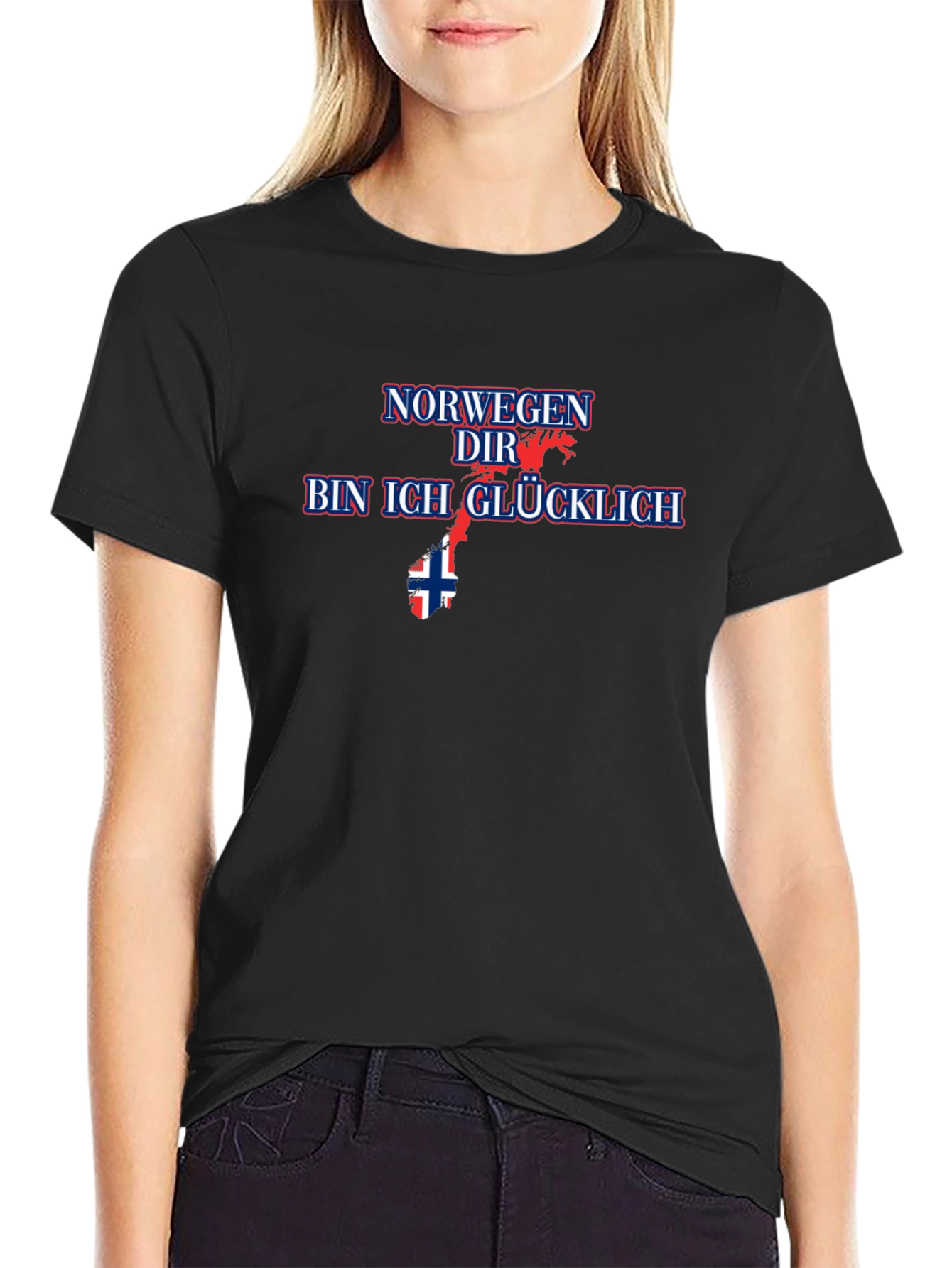 Norway Im Happy Graphic Tee - Black
