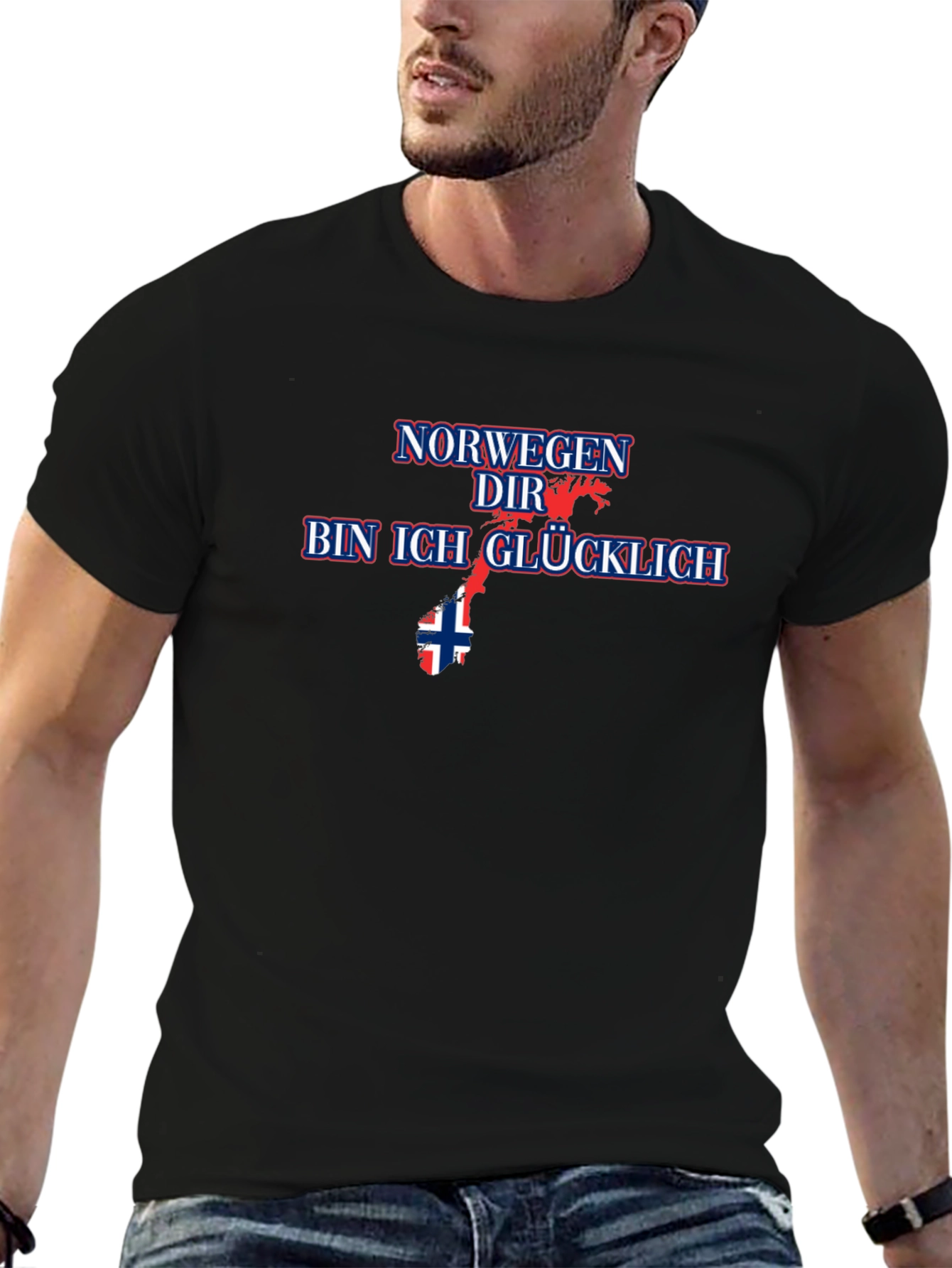 Norway Im Happy Graphic Tee - Black