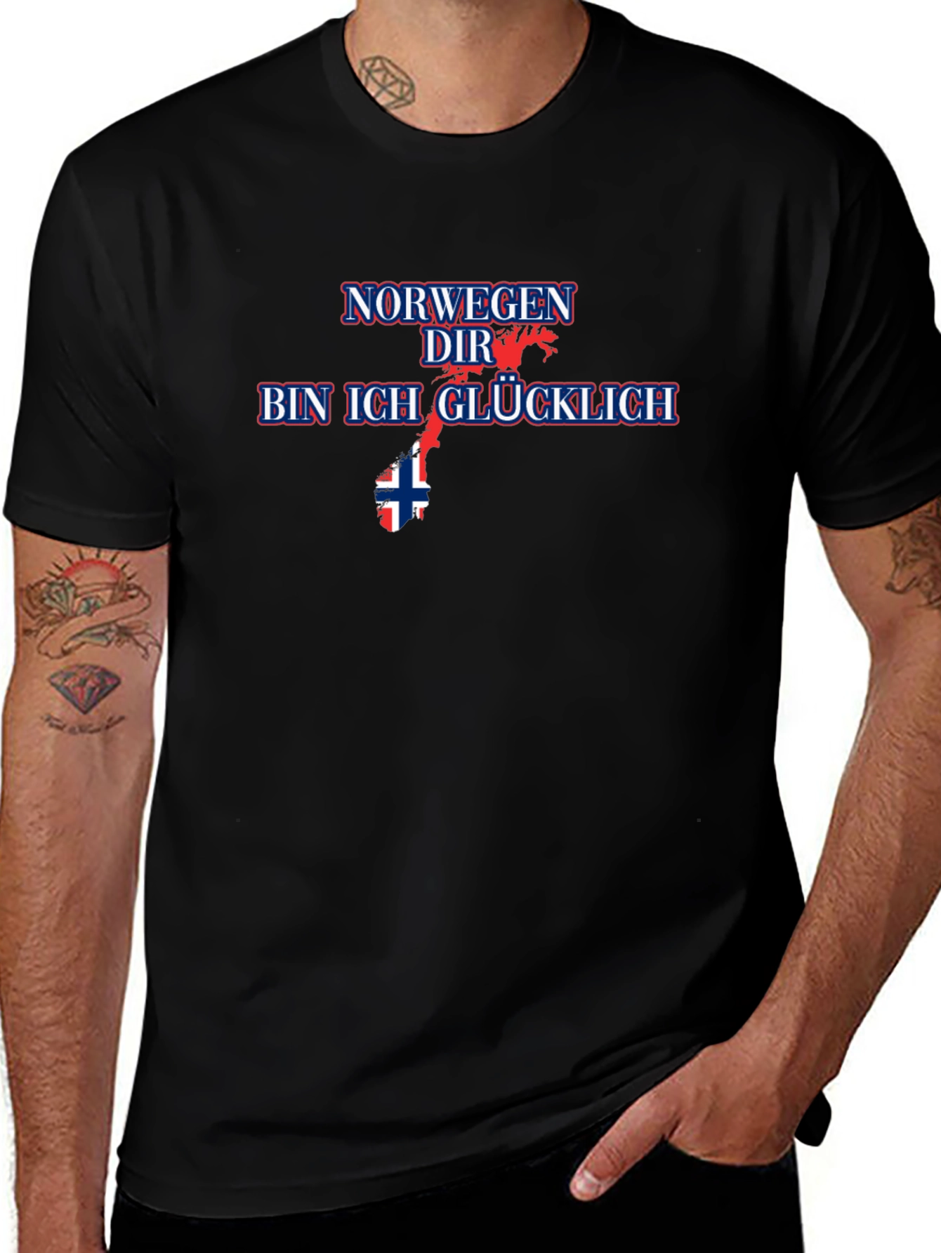 Norway Im Happy Graphic Tee - Black