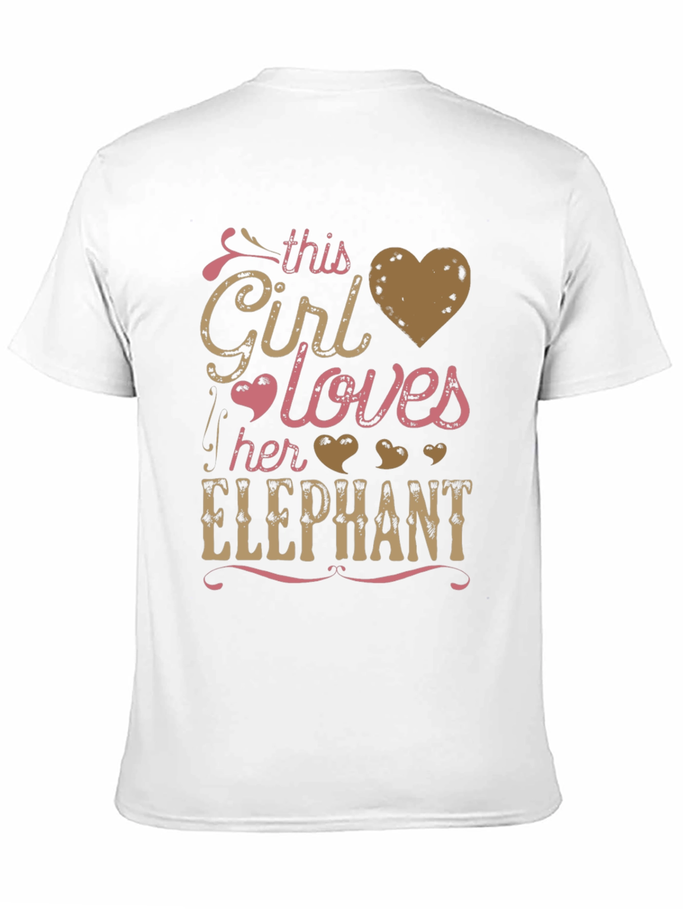 This Girl Loves Her Elephant Graphic T-Shirt