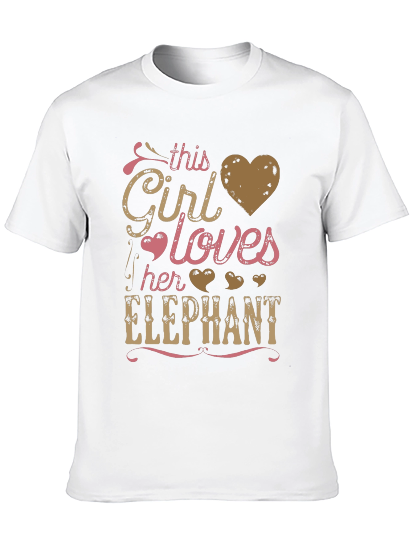 This Girl Loves Her Elephant Graphic T-Shirt