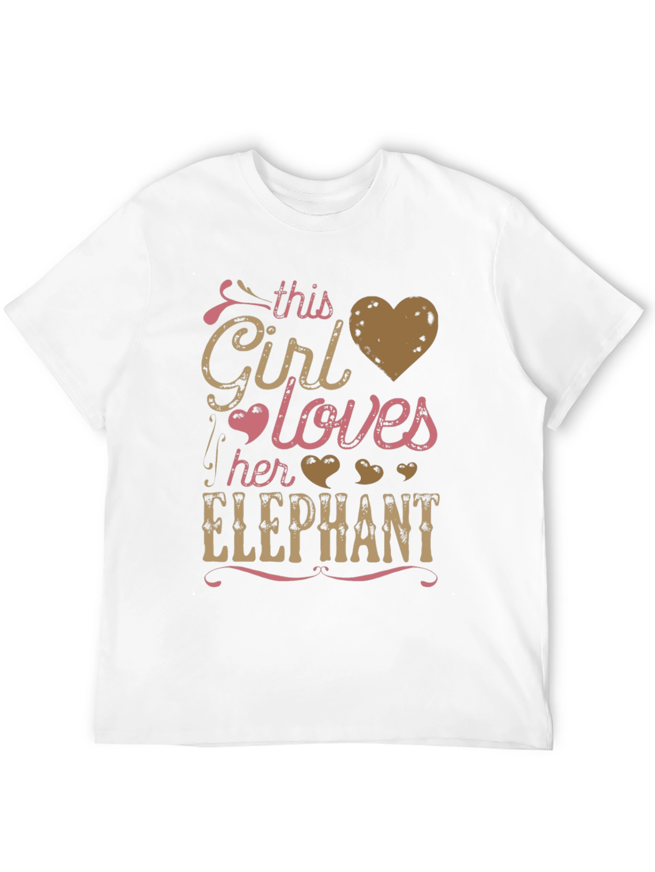 This Girl Loves Her Elephant Graphic T-Shirt