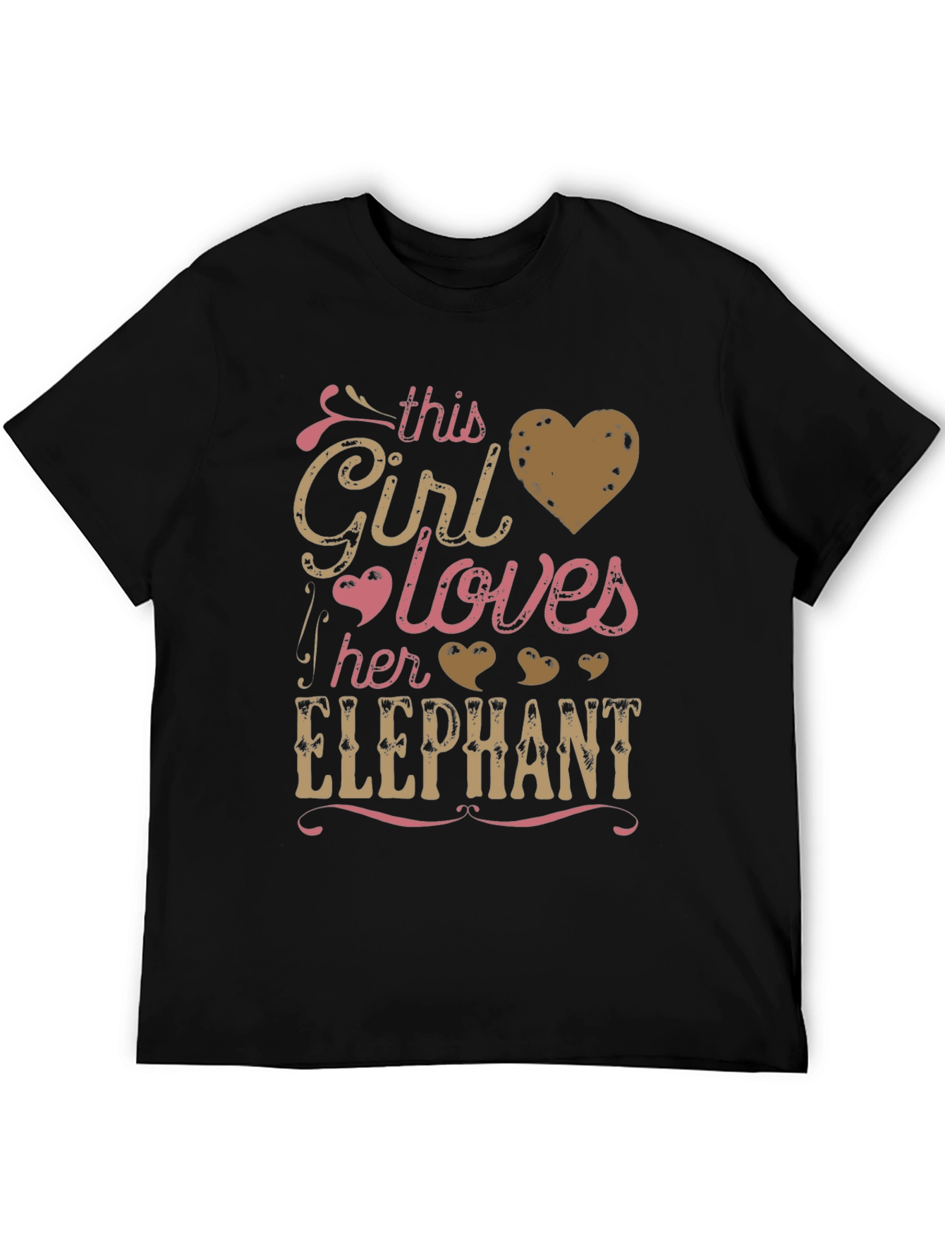 This Girl Loves Her Elephant Graphic T-Shirt