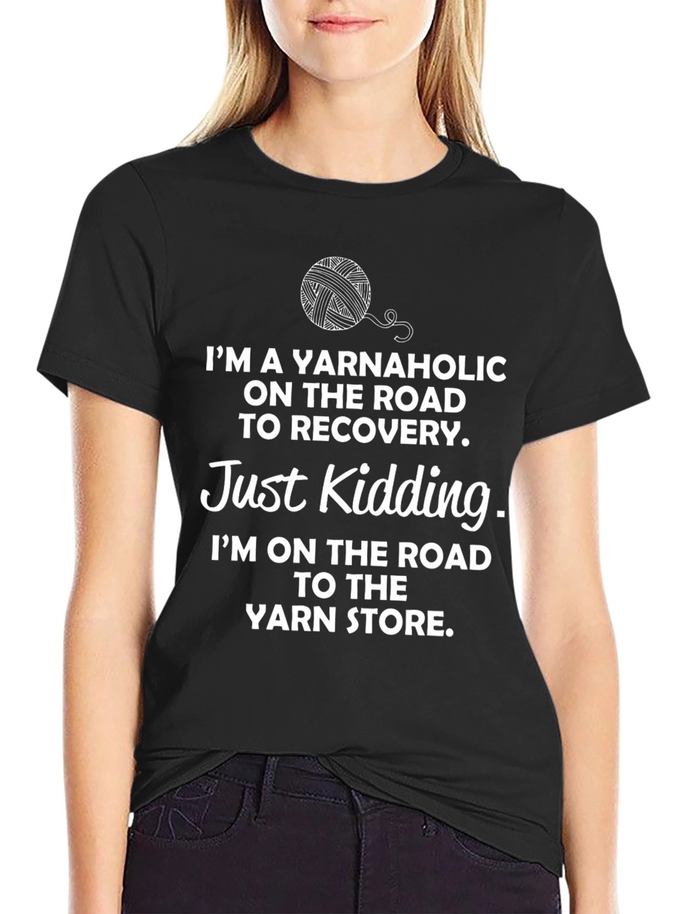 Yarnaholic T-Shirt - Funny Knitting Tee