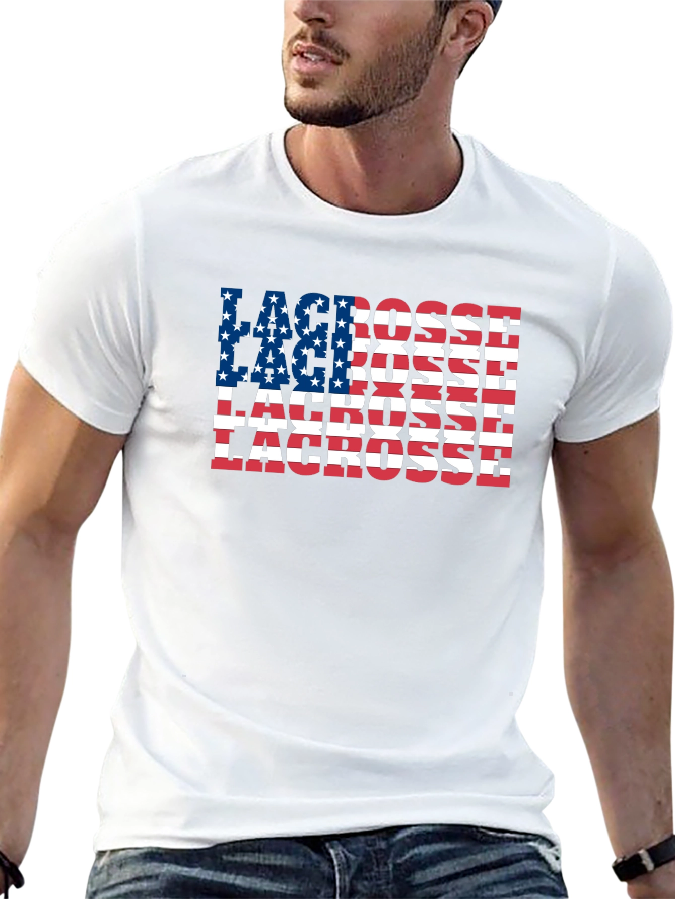 American Flag Lacrosse T-Shirt