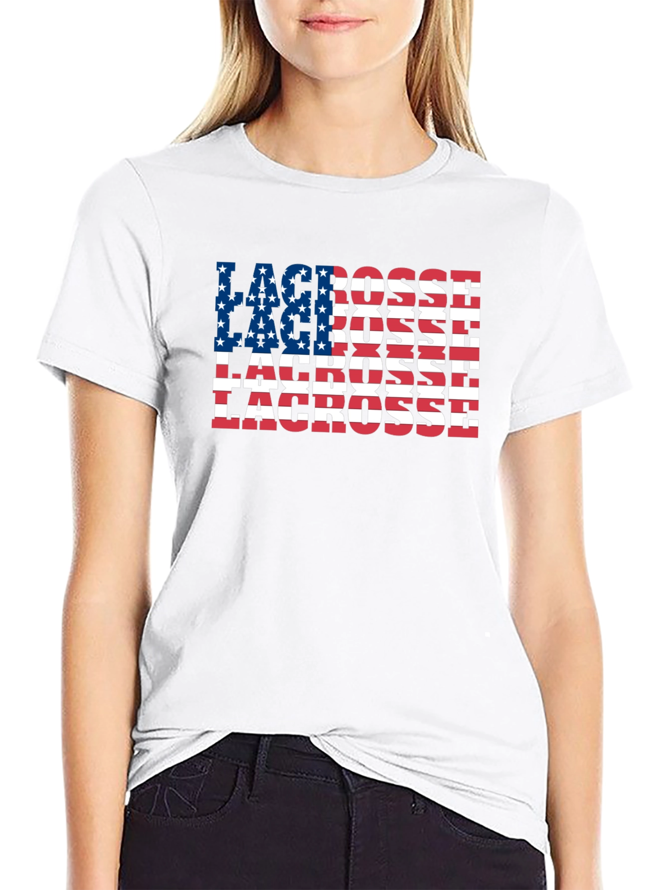 American Flag Lacrosse T-Shirt
