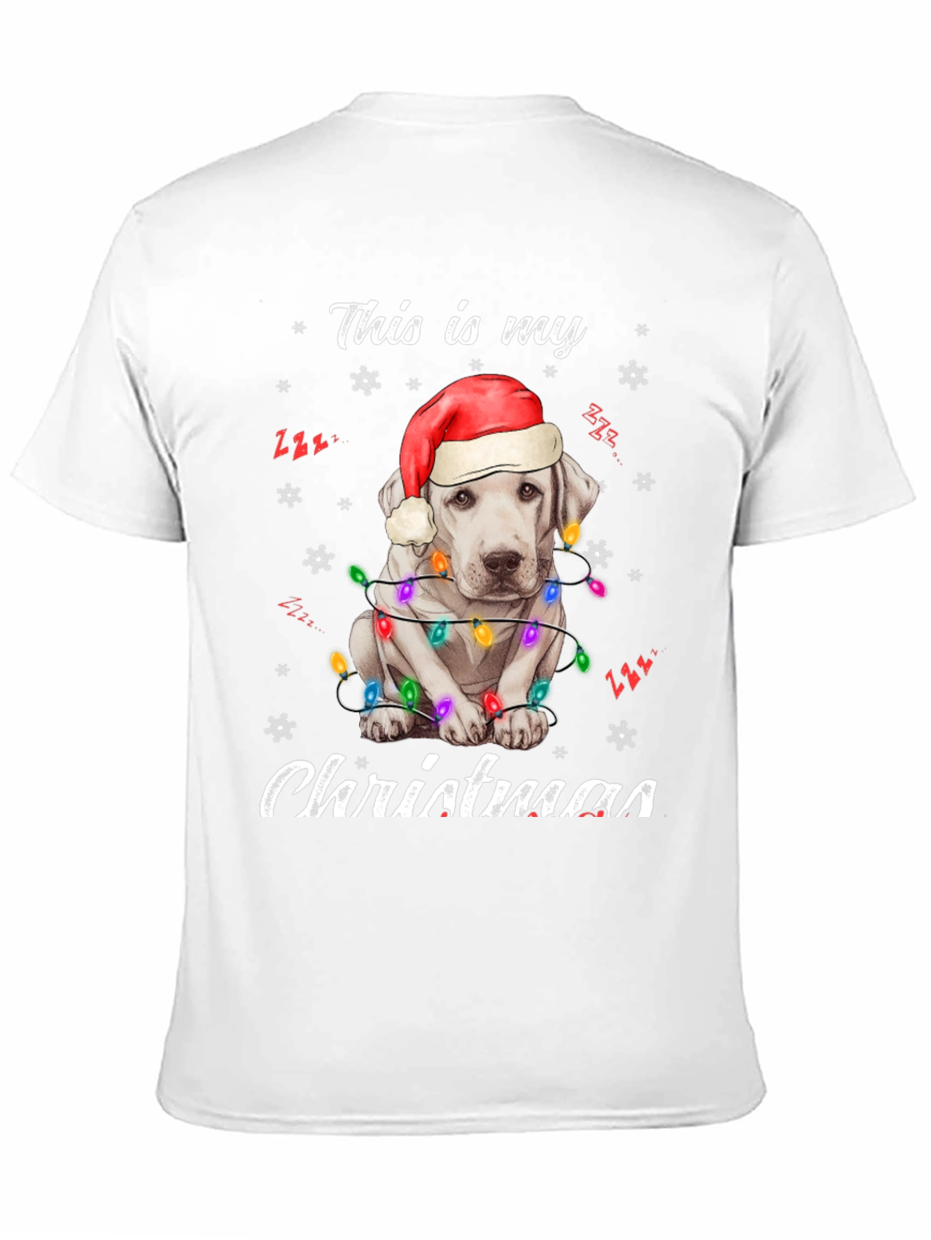 Christmas Dog T-Shirt with Santa Hat