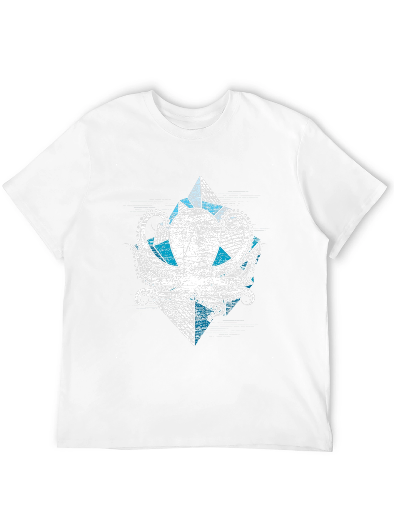 Geometric Octopus Graphic Tee - Cool Design