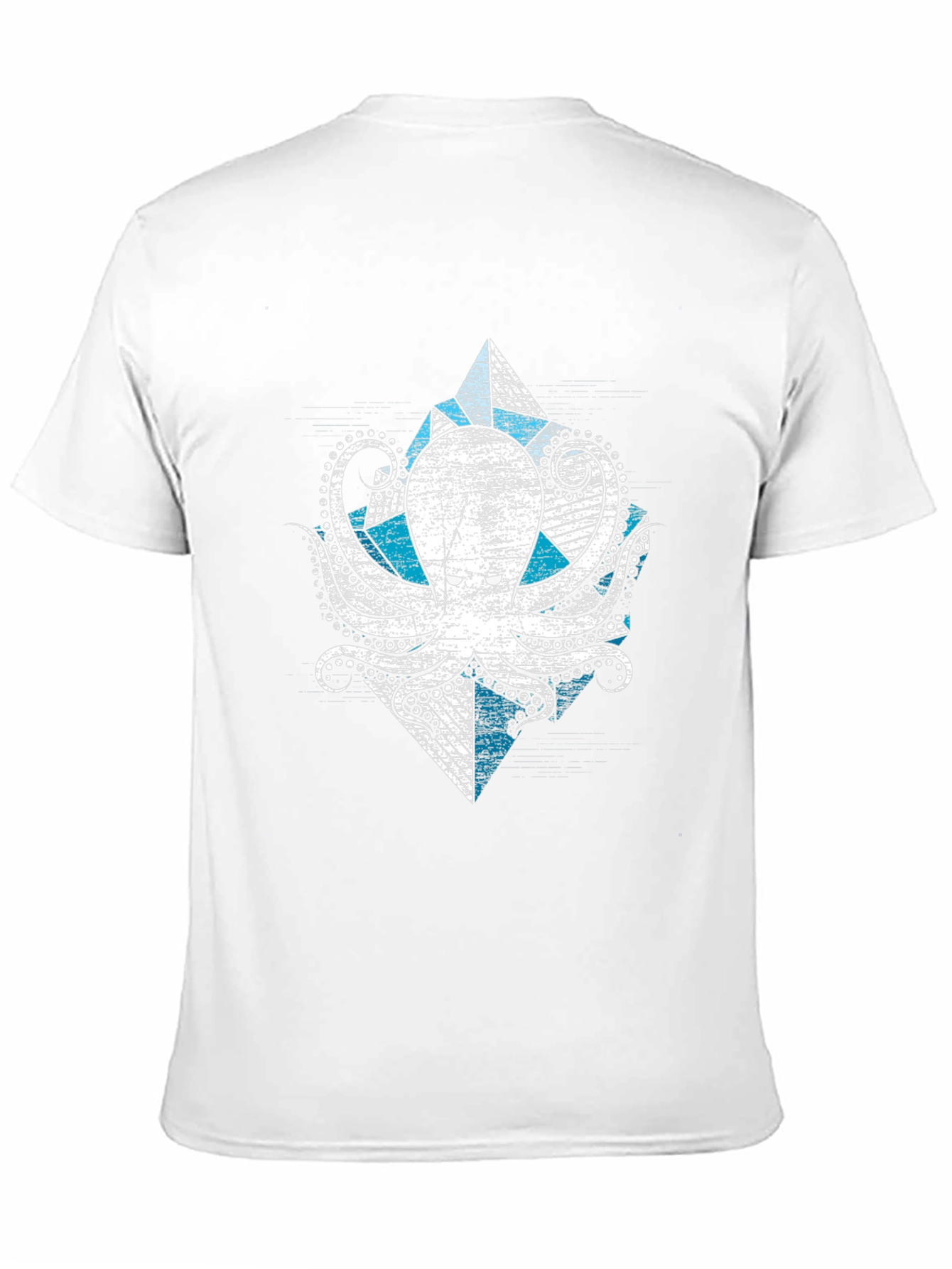 Geometric Octopus Graphic Tee - Cool Design