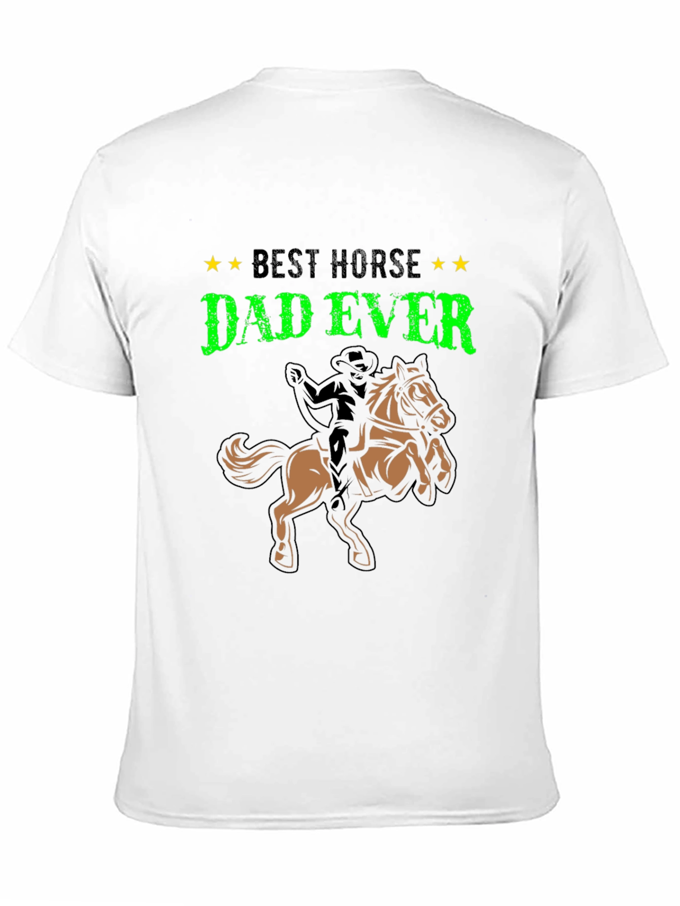 Best Horse Dad Ever Black Graphic Tee